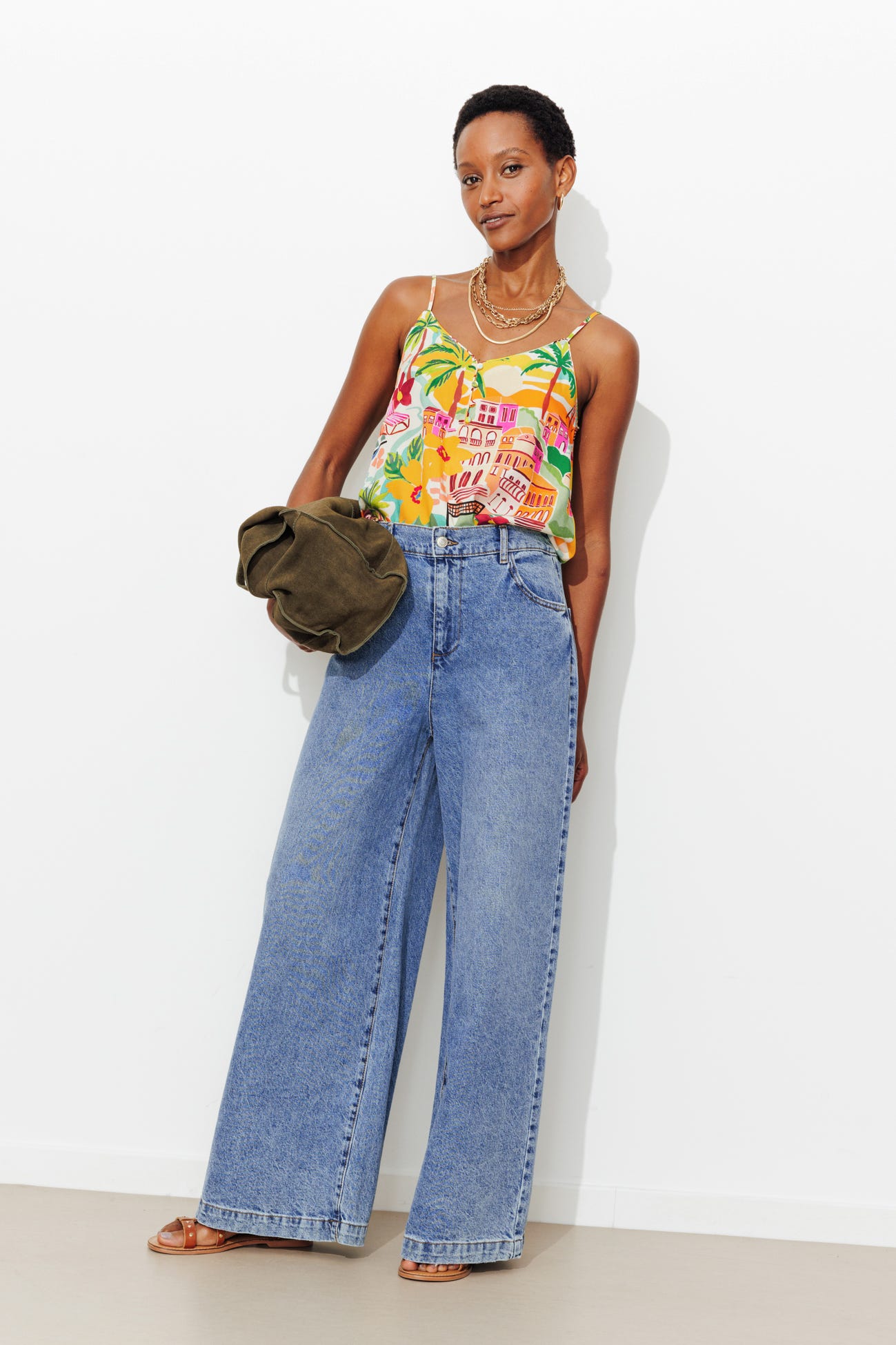 Top à fines bretelles Femme