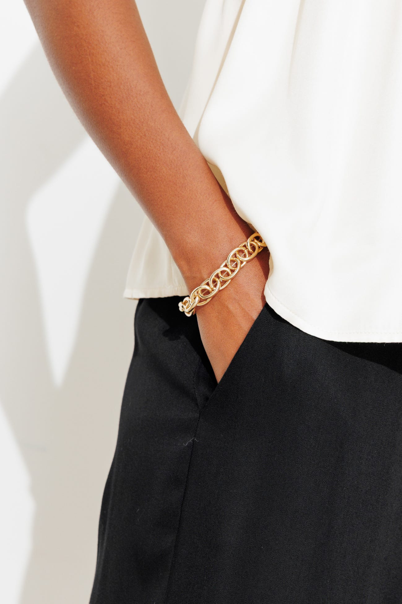 Pantalon large et uni Femme