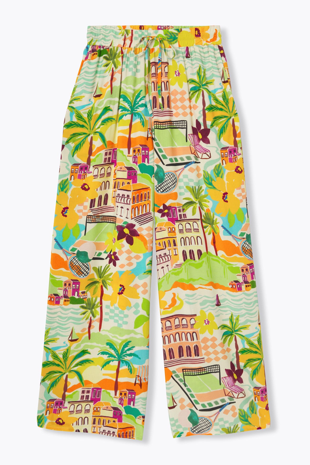 Pantalón ancho estampado