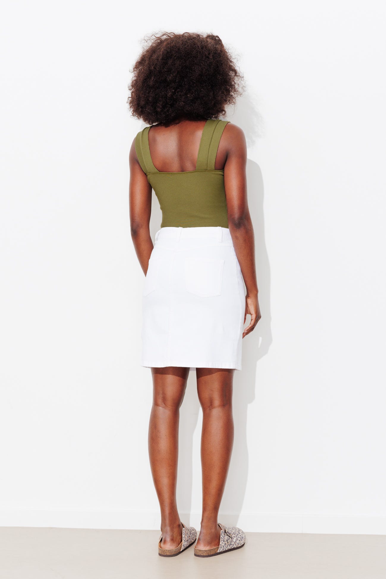 Body en jersey côtelé Femme