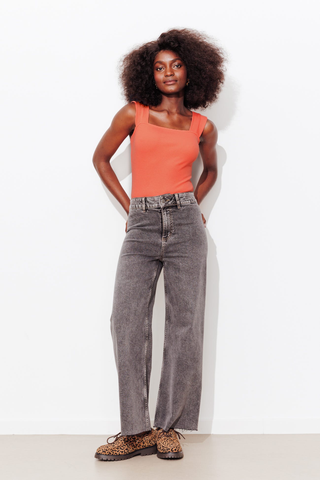 Body en jersey côtelé Femme