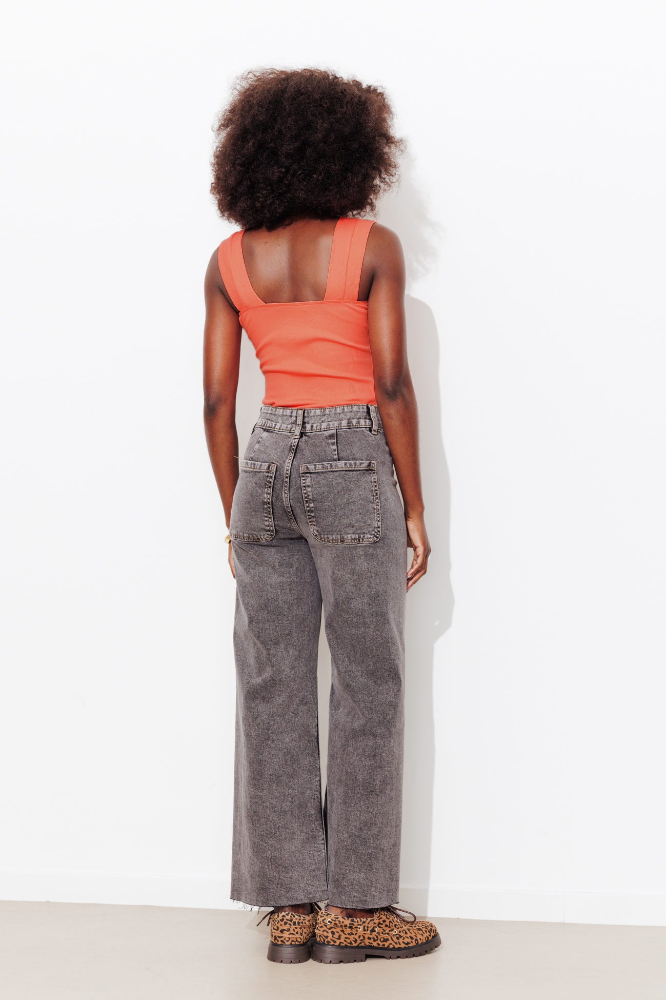 Body en jersey côtelé Femme