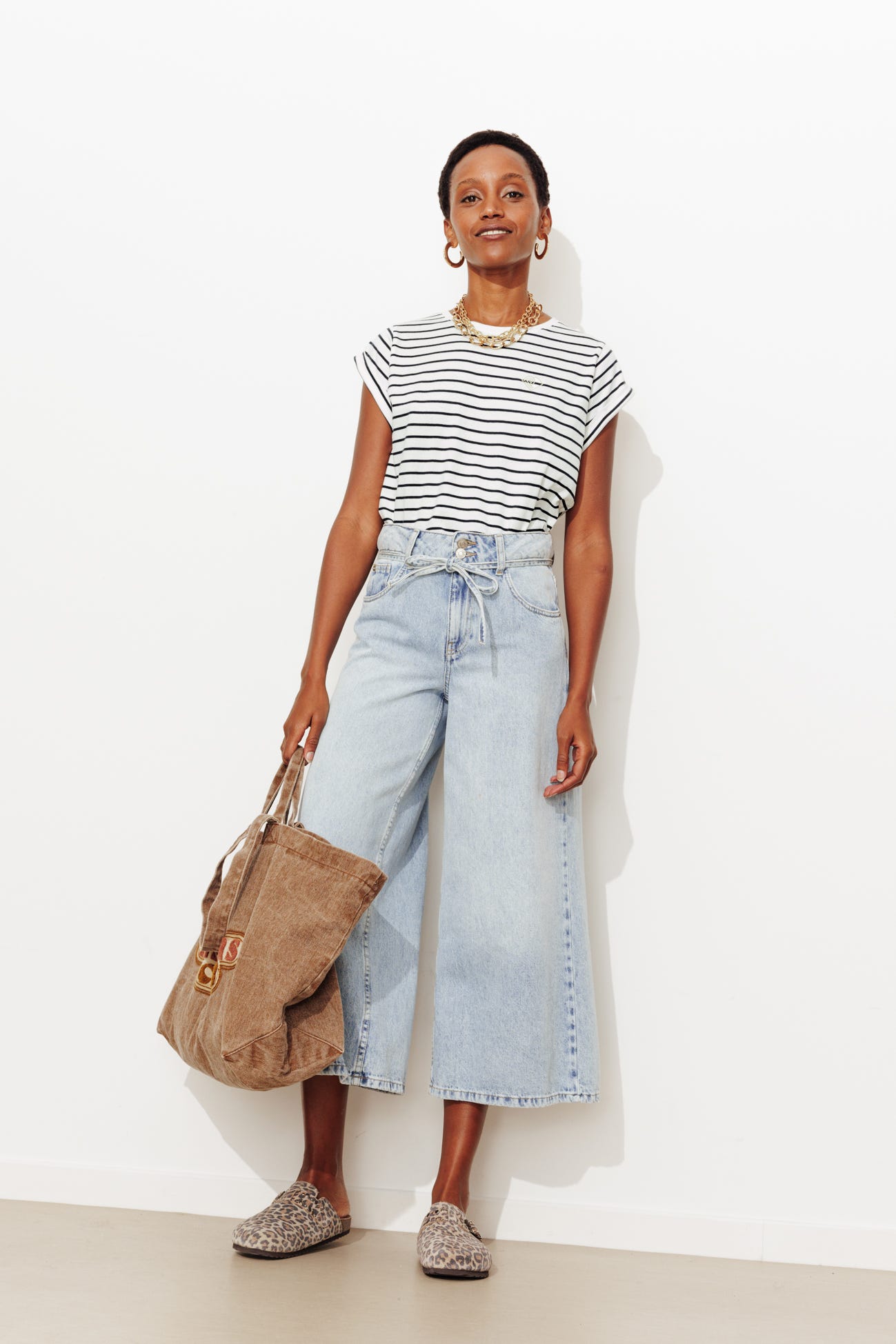 T-shirt marinière logo Promod