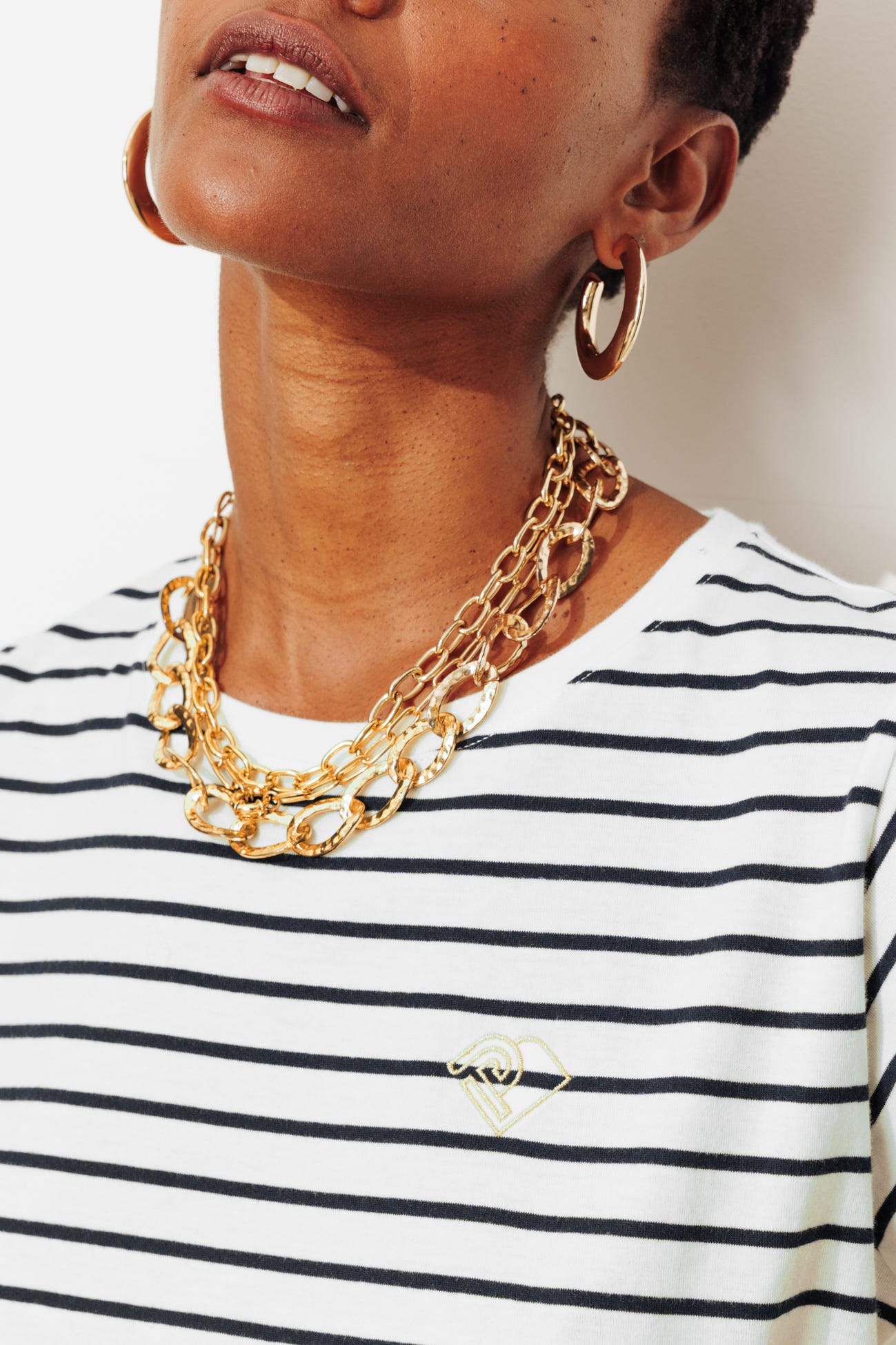 T-shirt marinière logo Promod