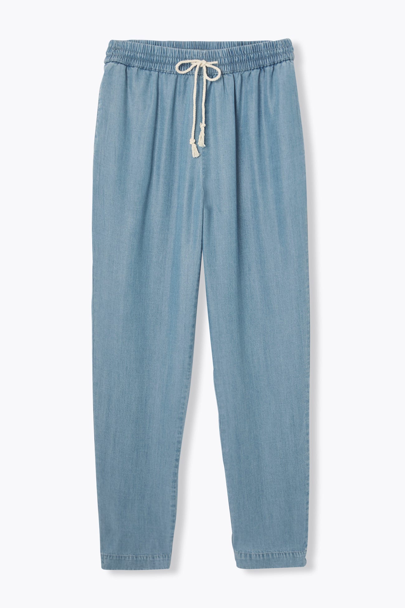 Pantaloni carrot in lyocell