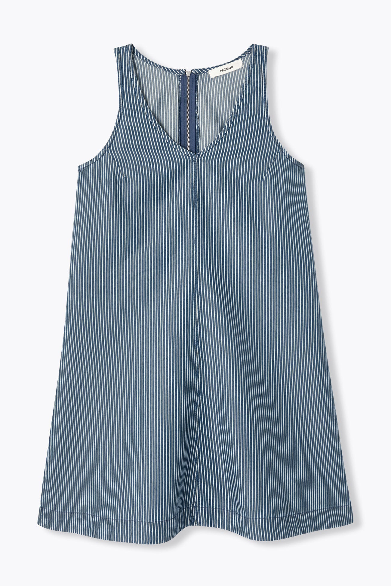 Robe courte trapèze rayée 