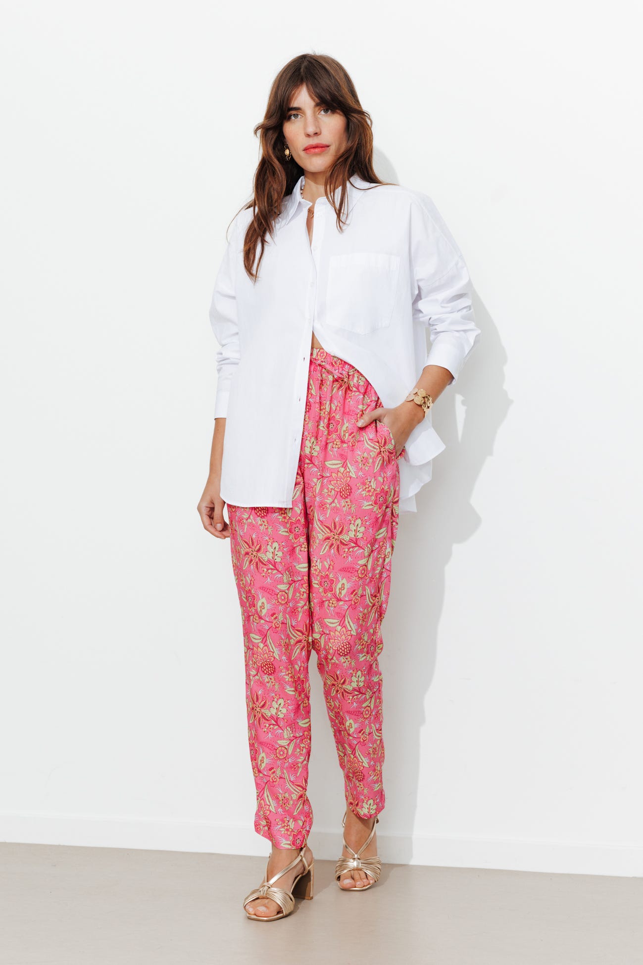 Pantalon carrot imprimé Femme