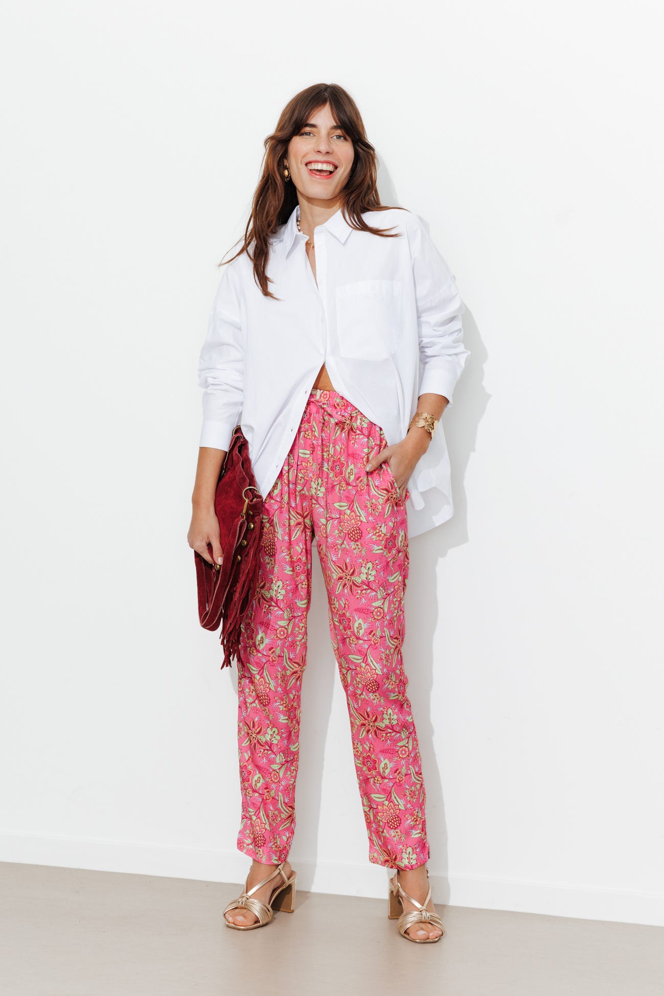 Pantalon carrot imprimé Femme