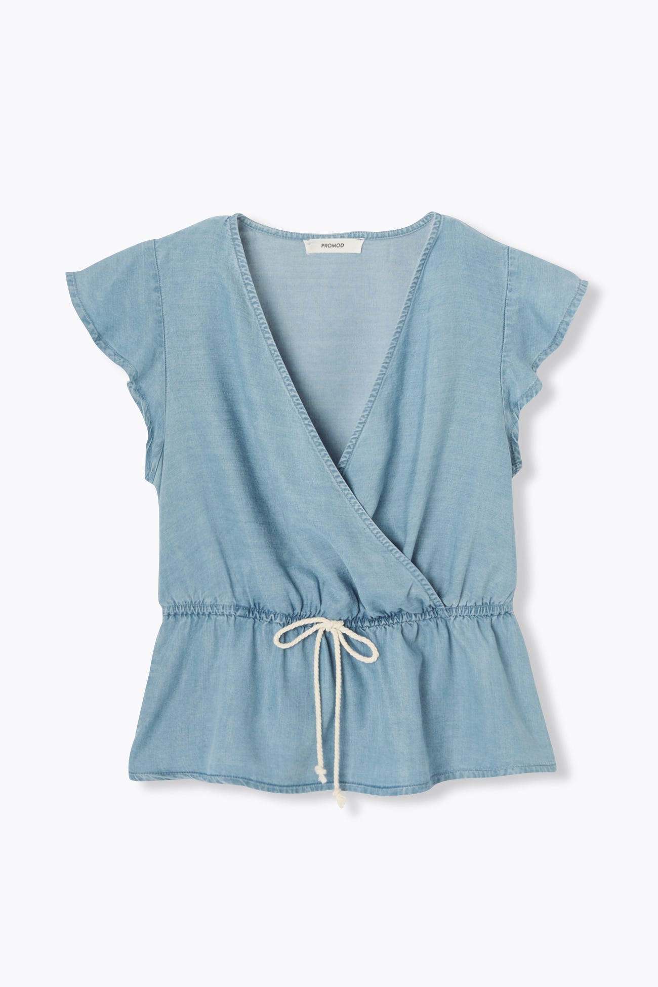 Blouse cache-coeur en lyocell