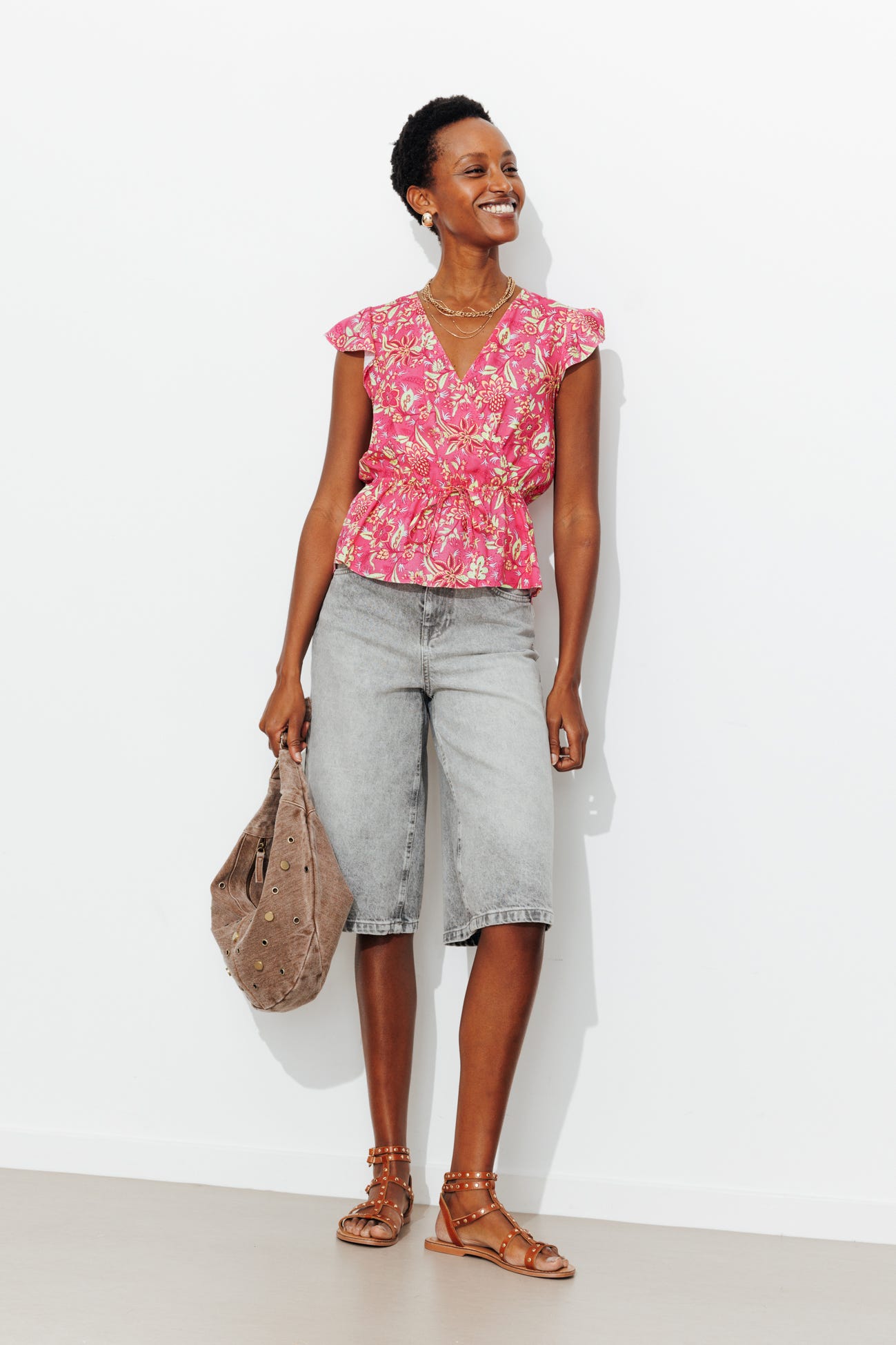 Blouse effet cache-coeur Femme