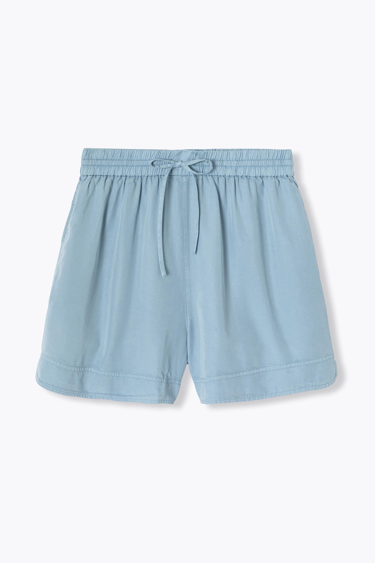 Shorts in lyocell tinta unita