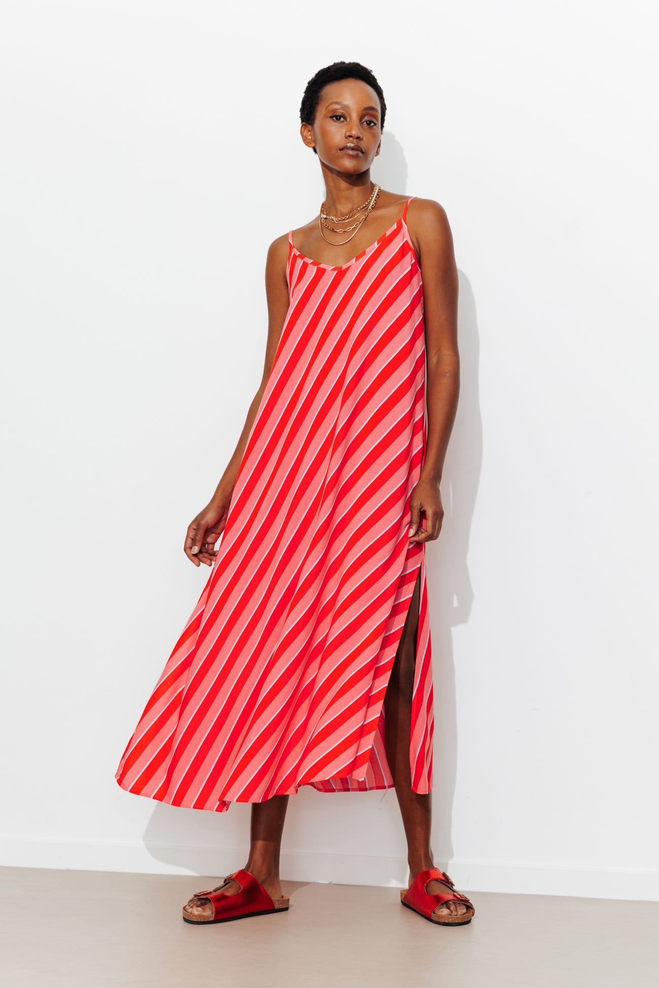 Robe longue à bretelles Femme