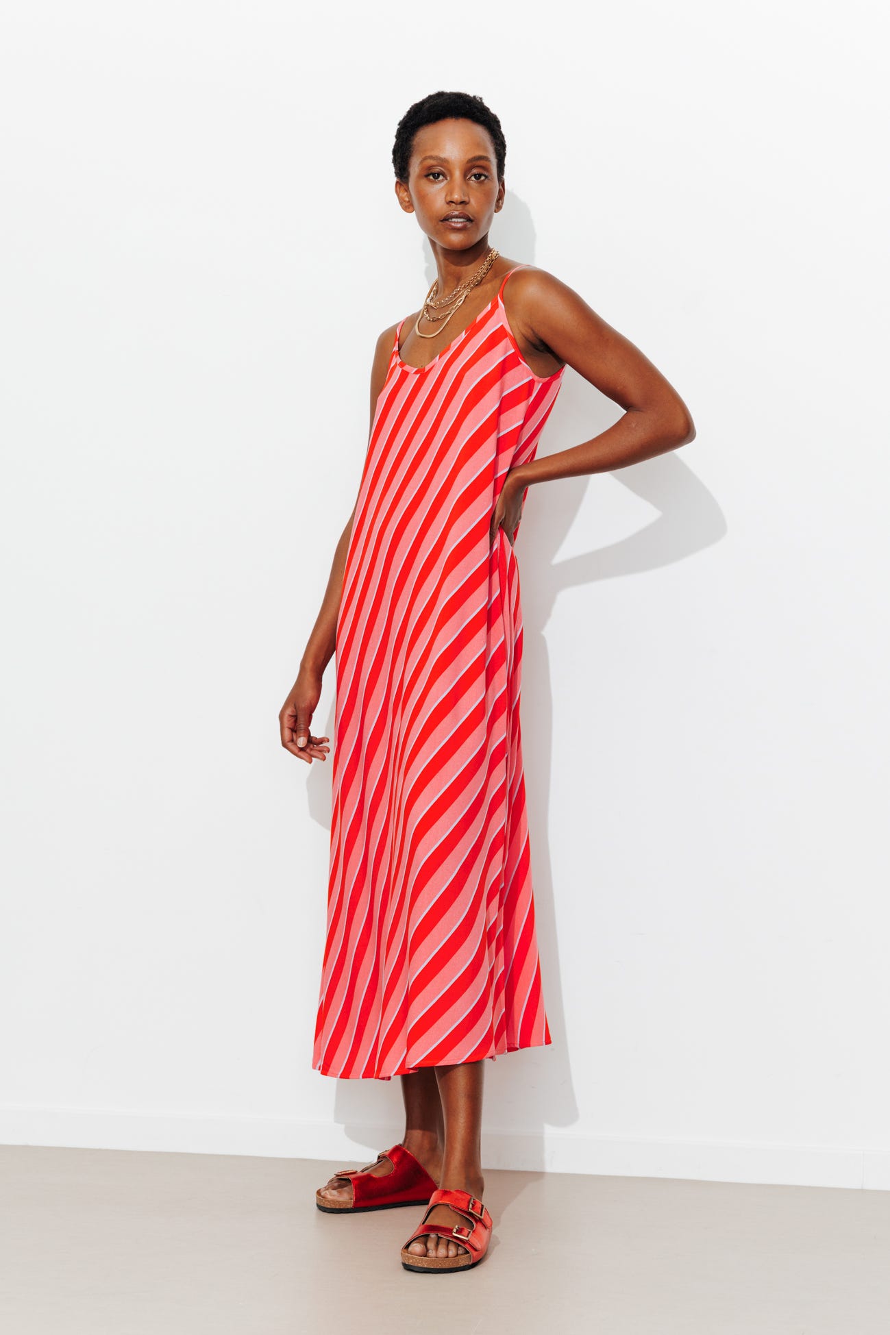 Robe longue à bretelles Femme