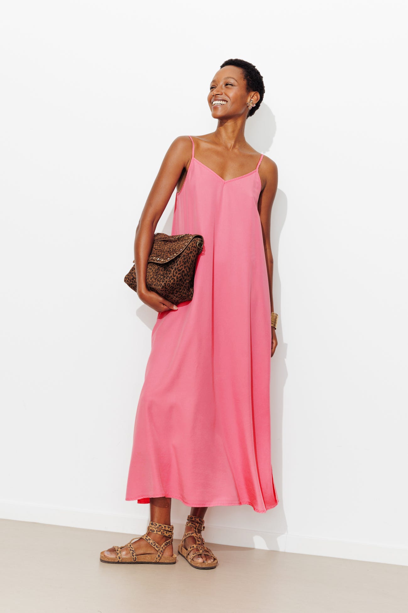 Robe évasée en lyocell