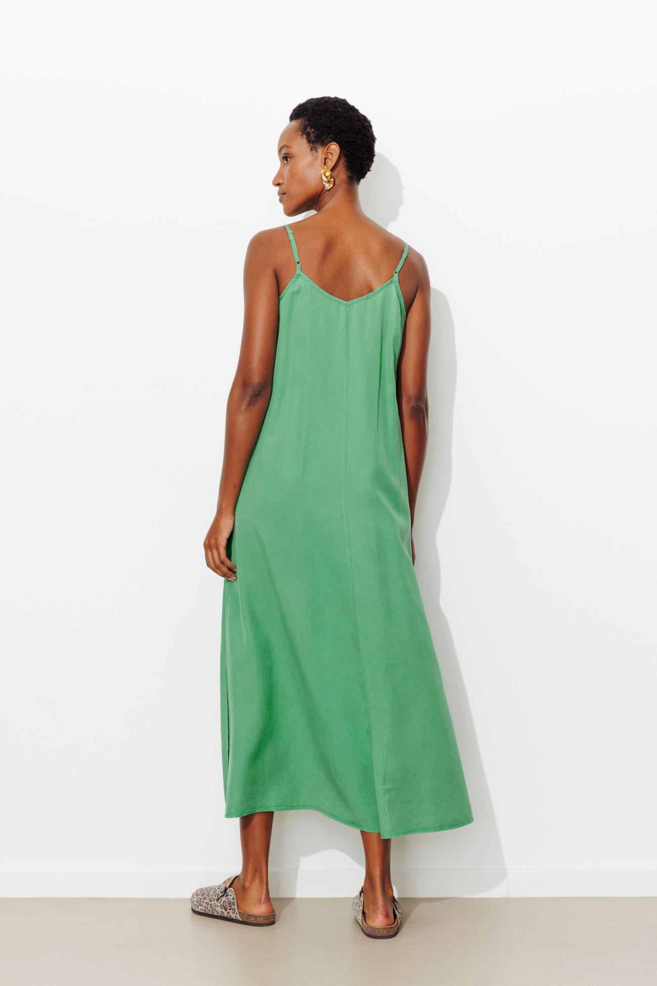 Ausgestelltes Lyocell-Kleid