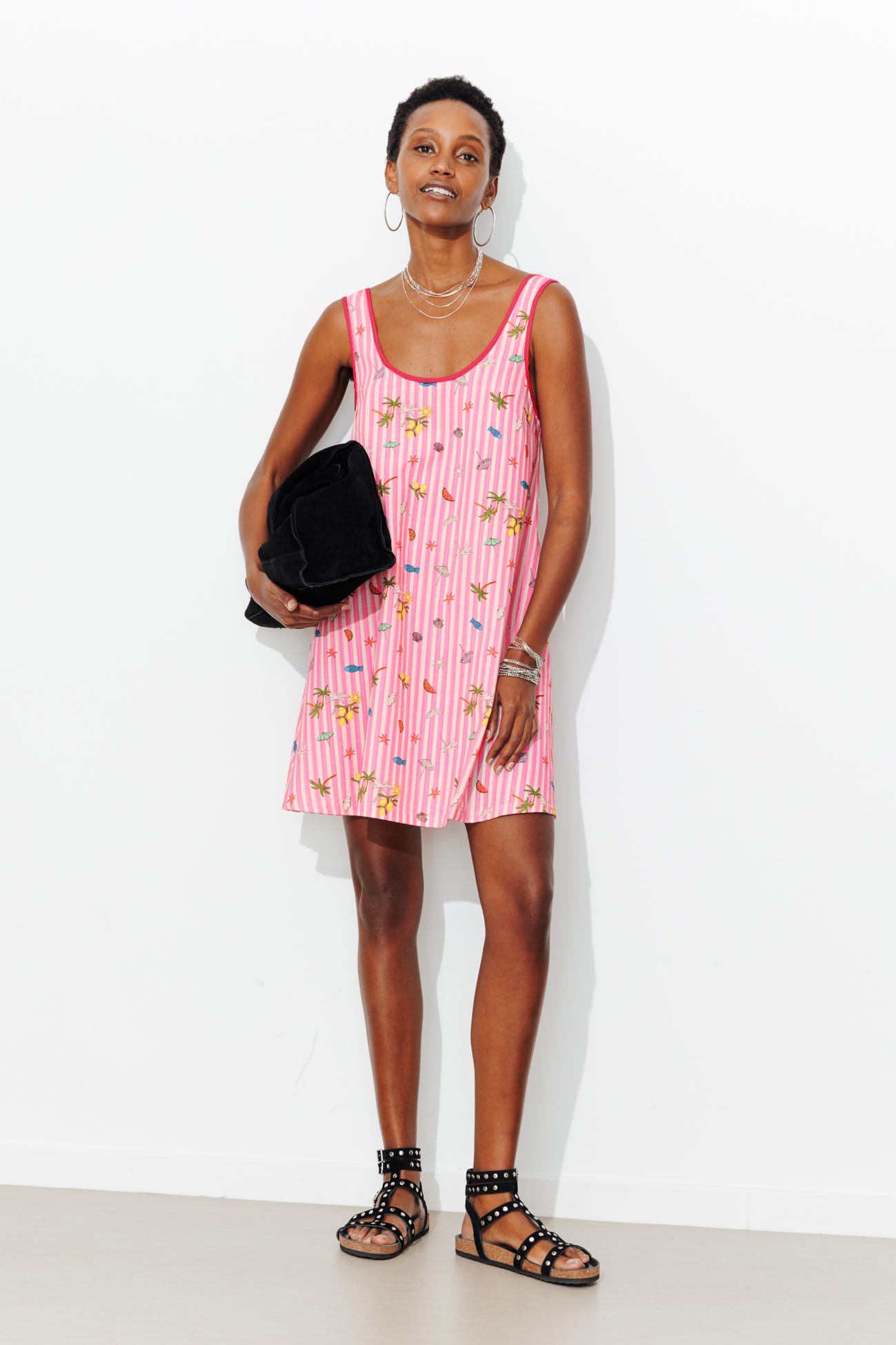 Vestido corto estampado