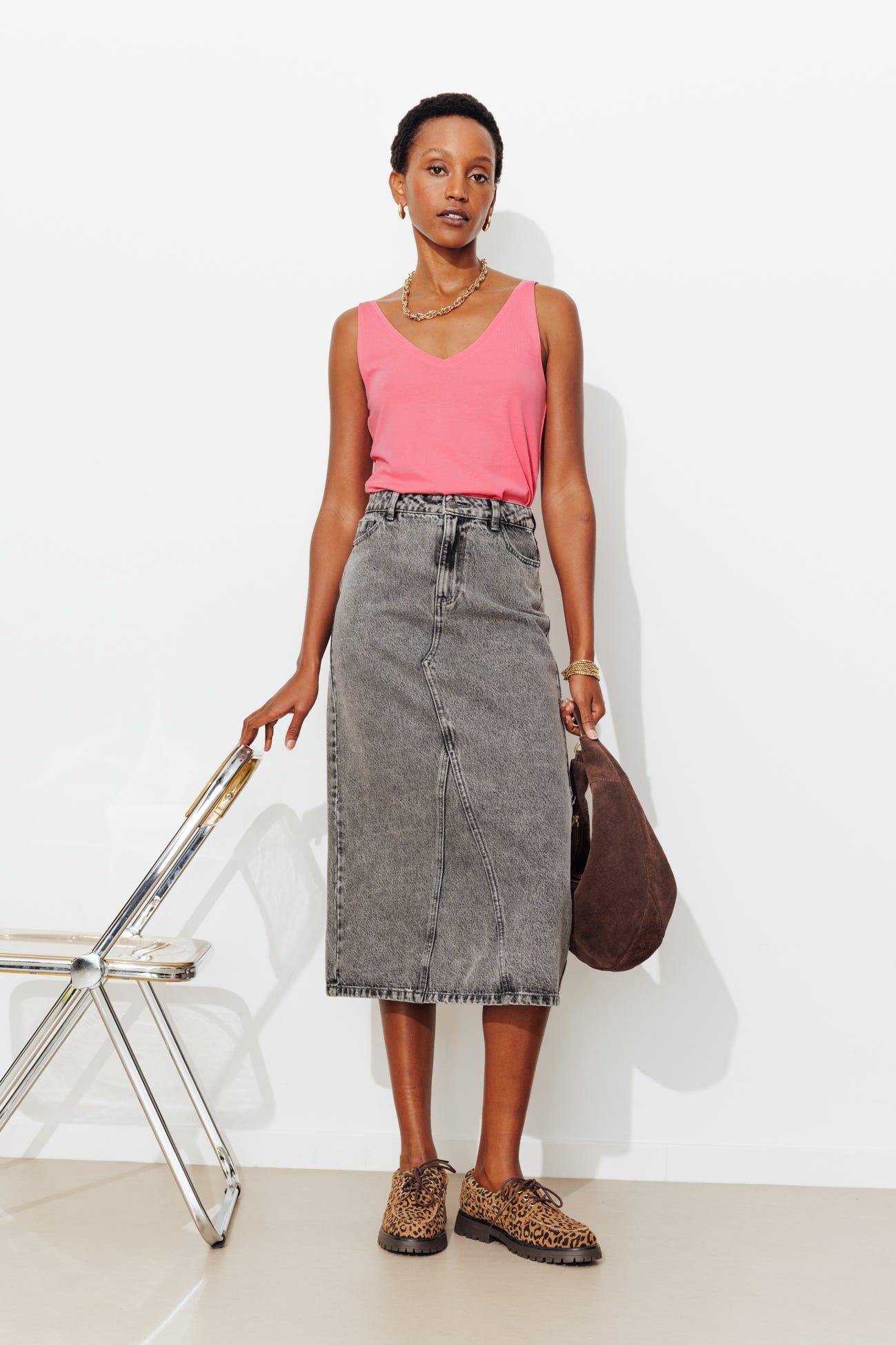 Débardeur col V Femme