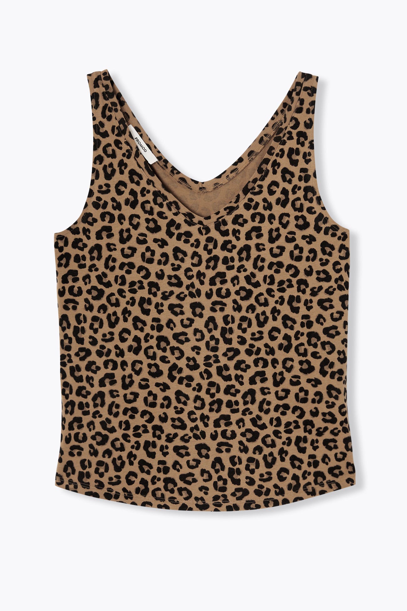 Débardeur léopard col V Femme