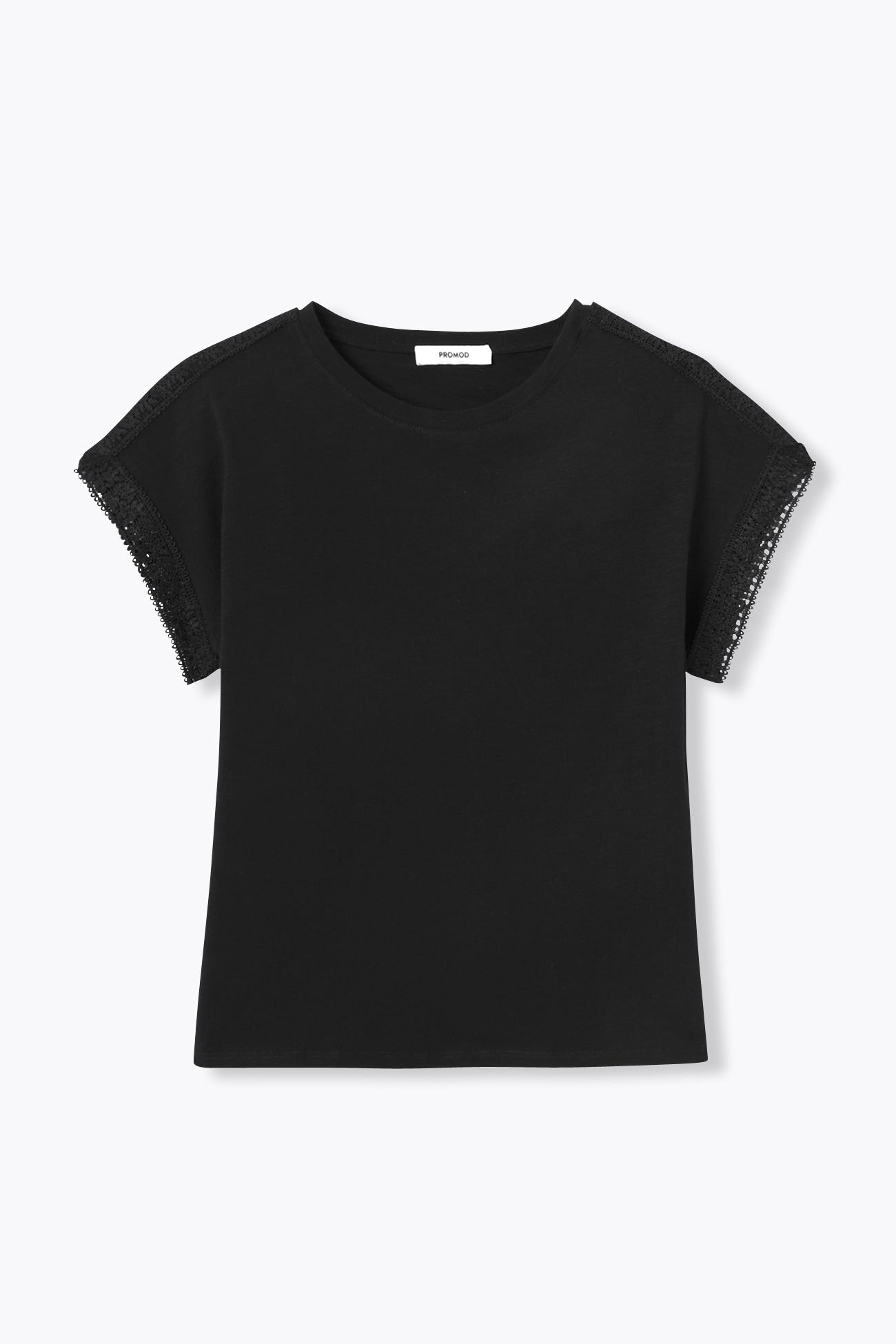 T-shirt détail dentelle Femme