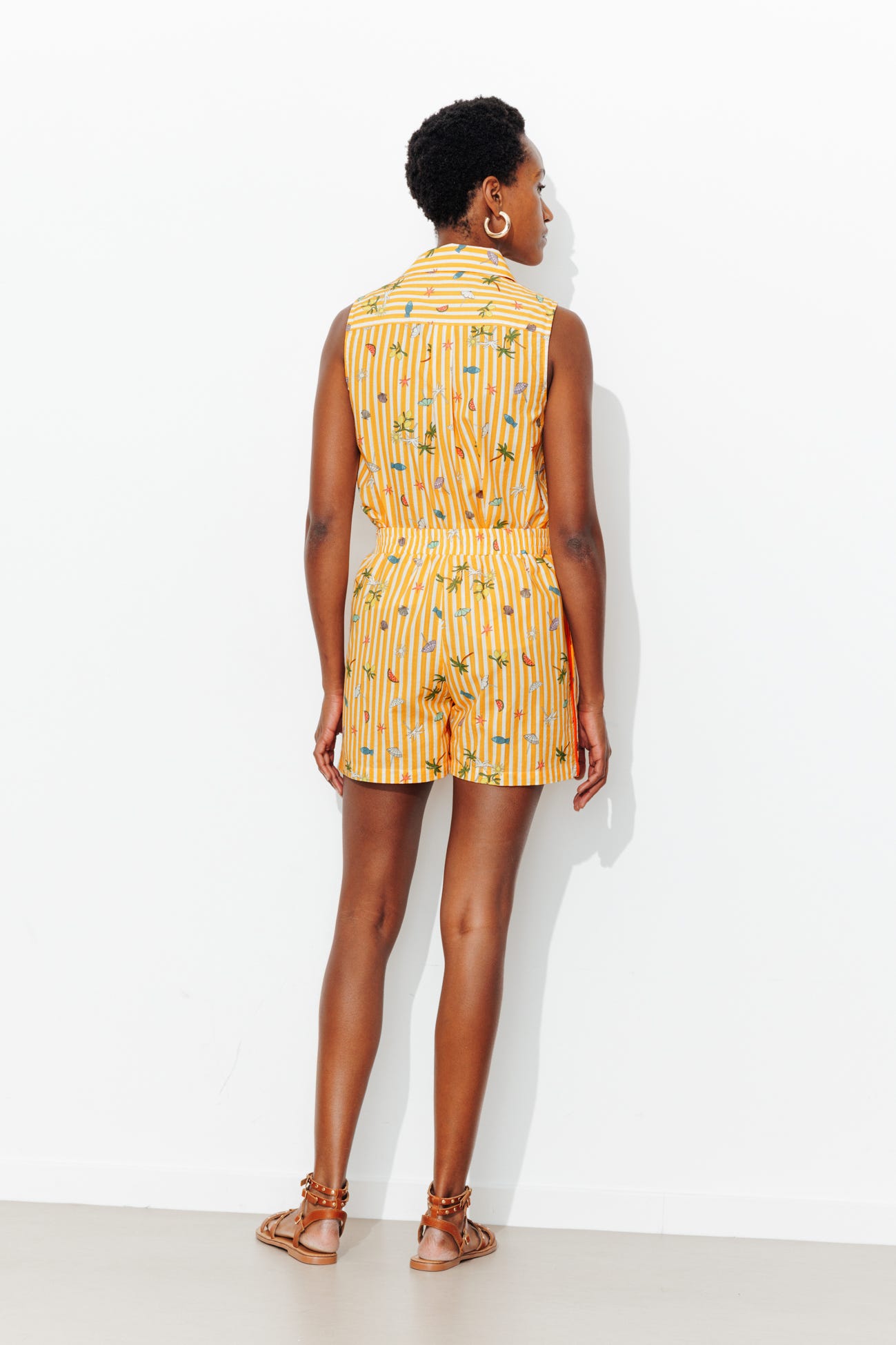 Chemise sans manches imprimée