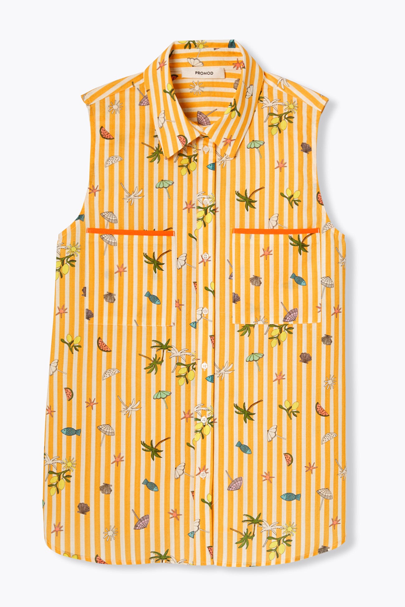 Chemise sans manches imprimée