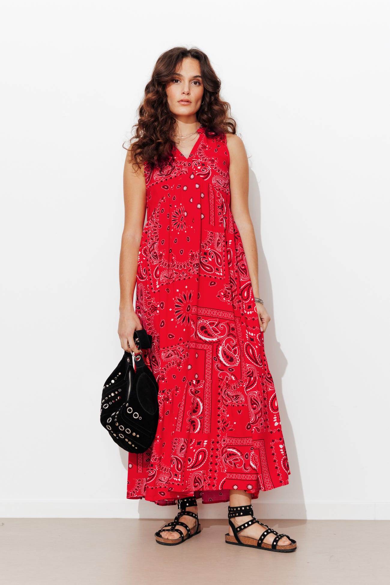 Ärmelloses Paisleykleid