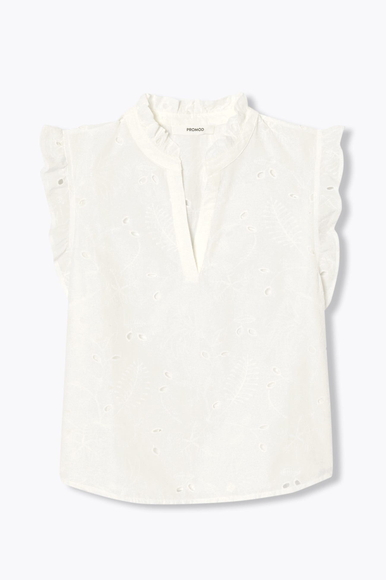 Blouse brodée unie Femme