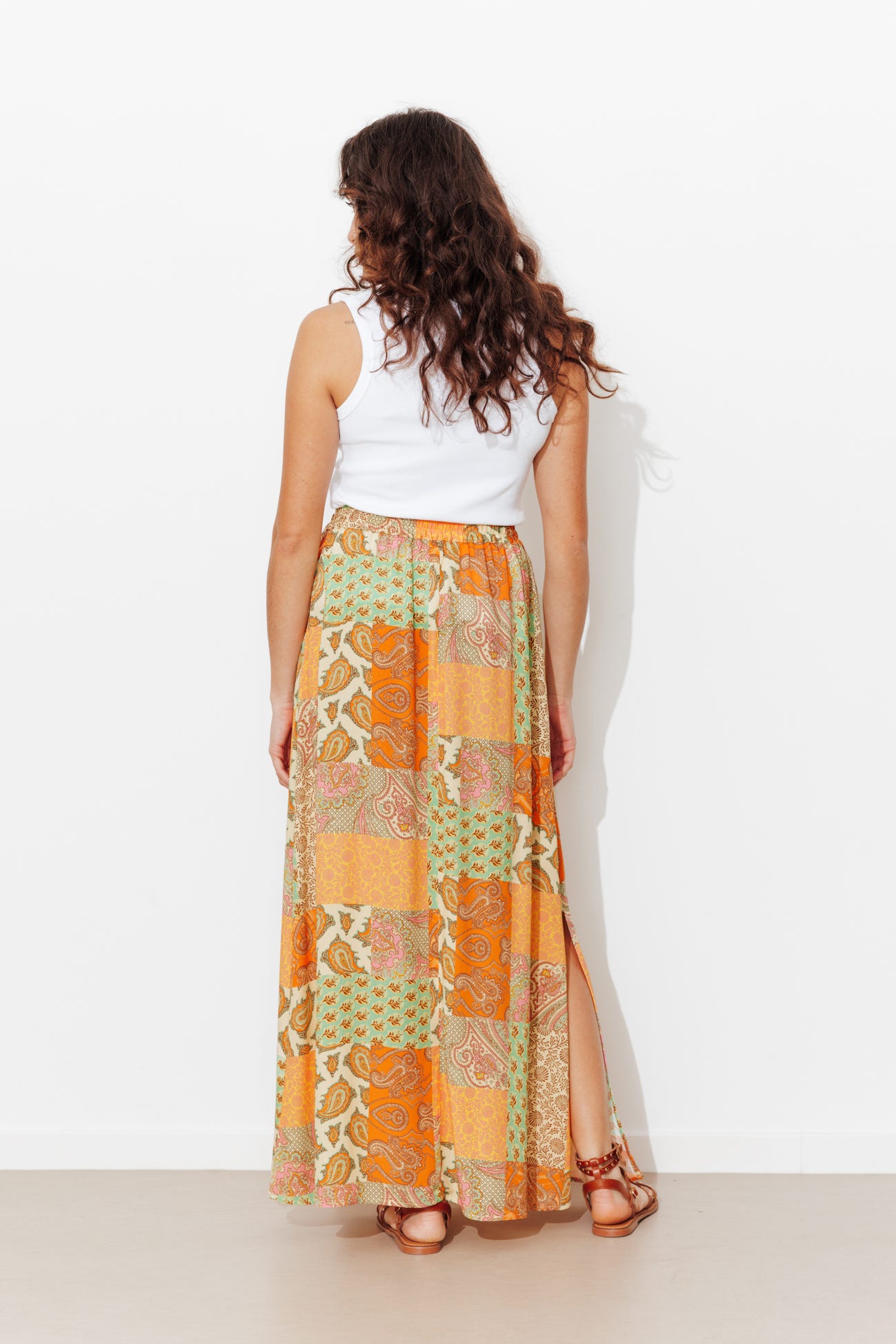 Jupe longue imprimé patchwork