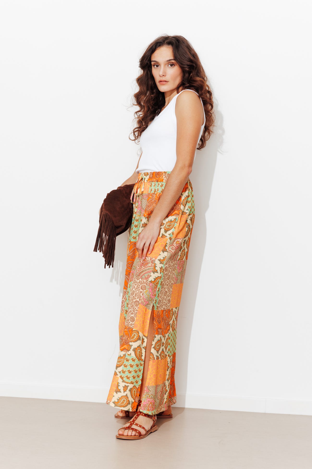 Jupe longue imprimé patchwork