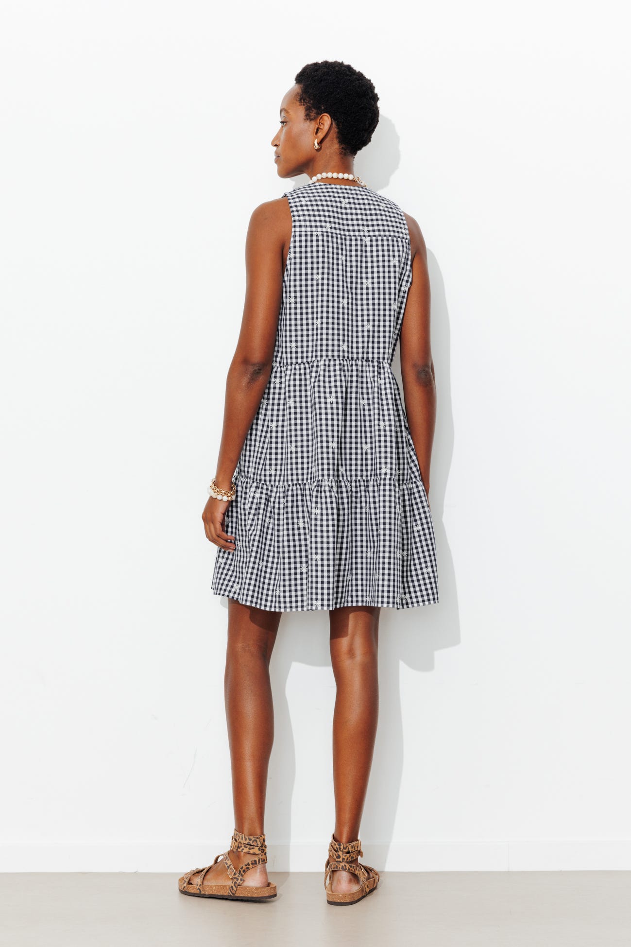 Robe vichy à nouettes Femme