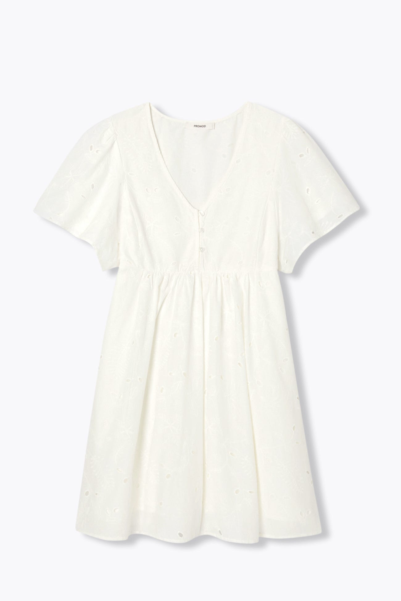 Embroidered babydoll dress