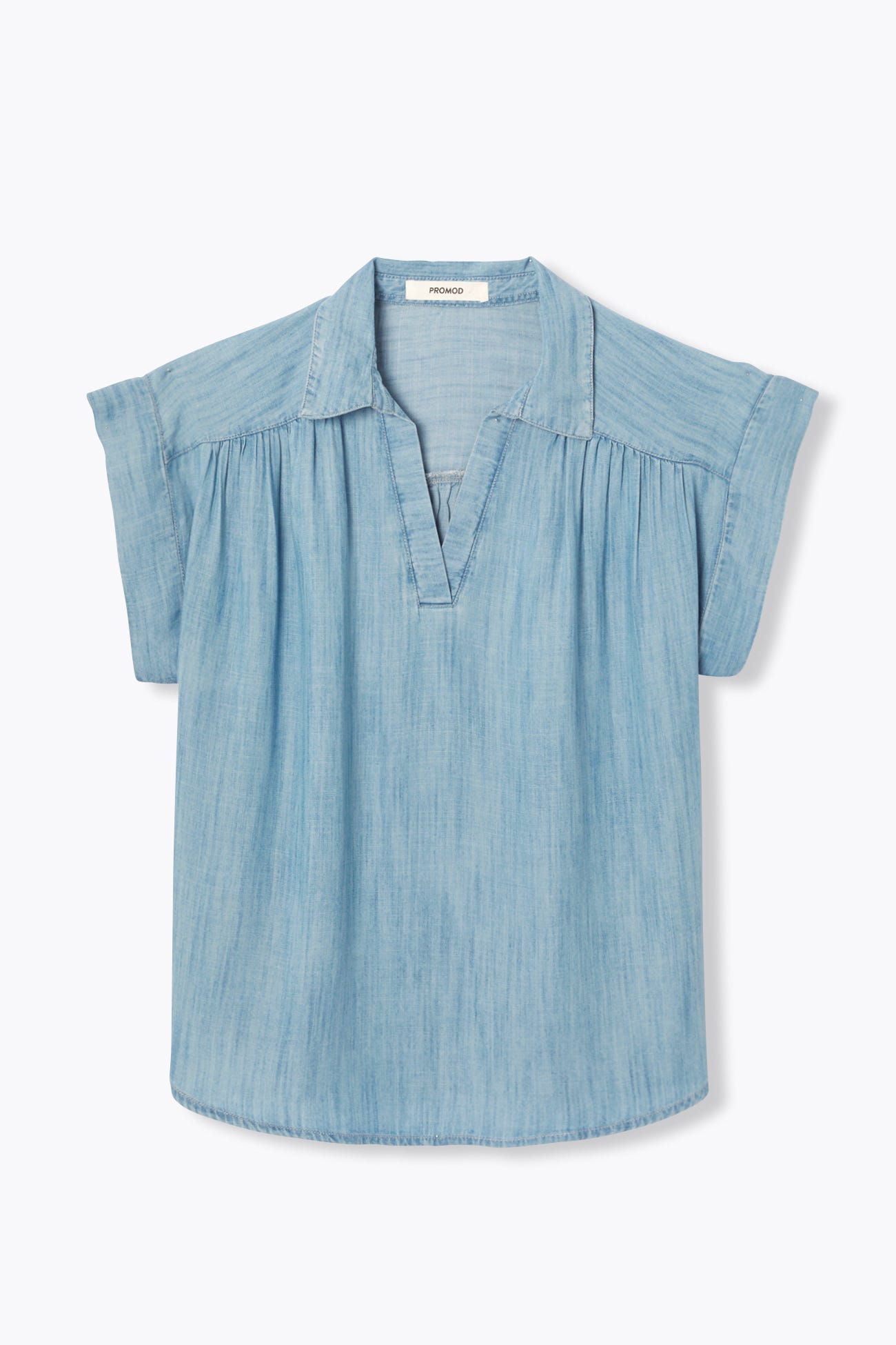 Blouse unie en lyocell Femme