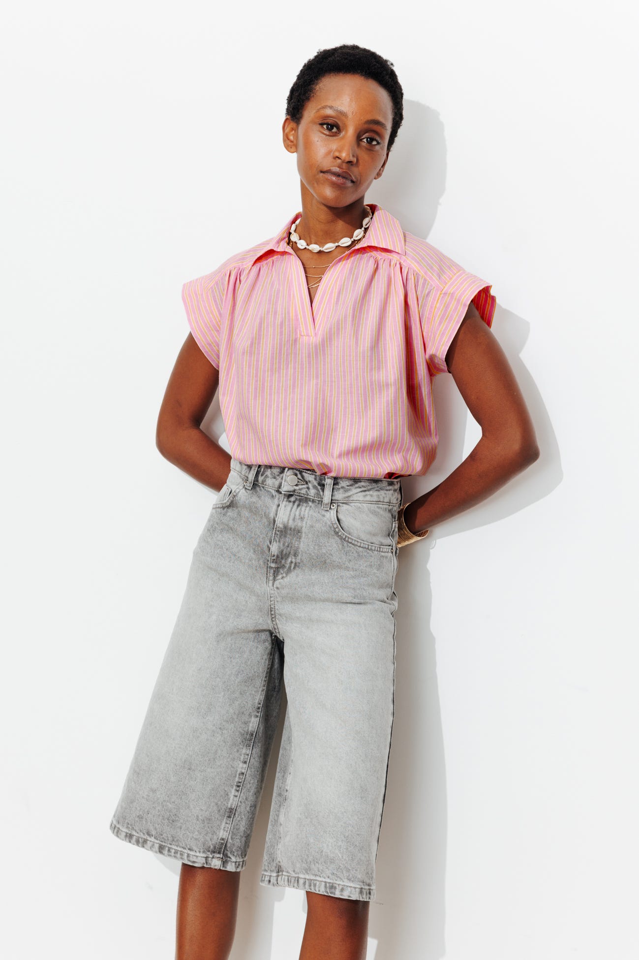 Blusa cuello estilo marinero