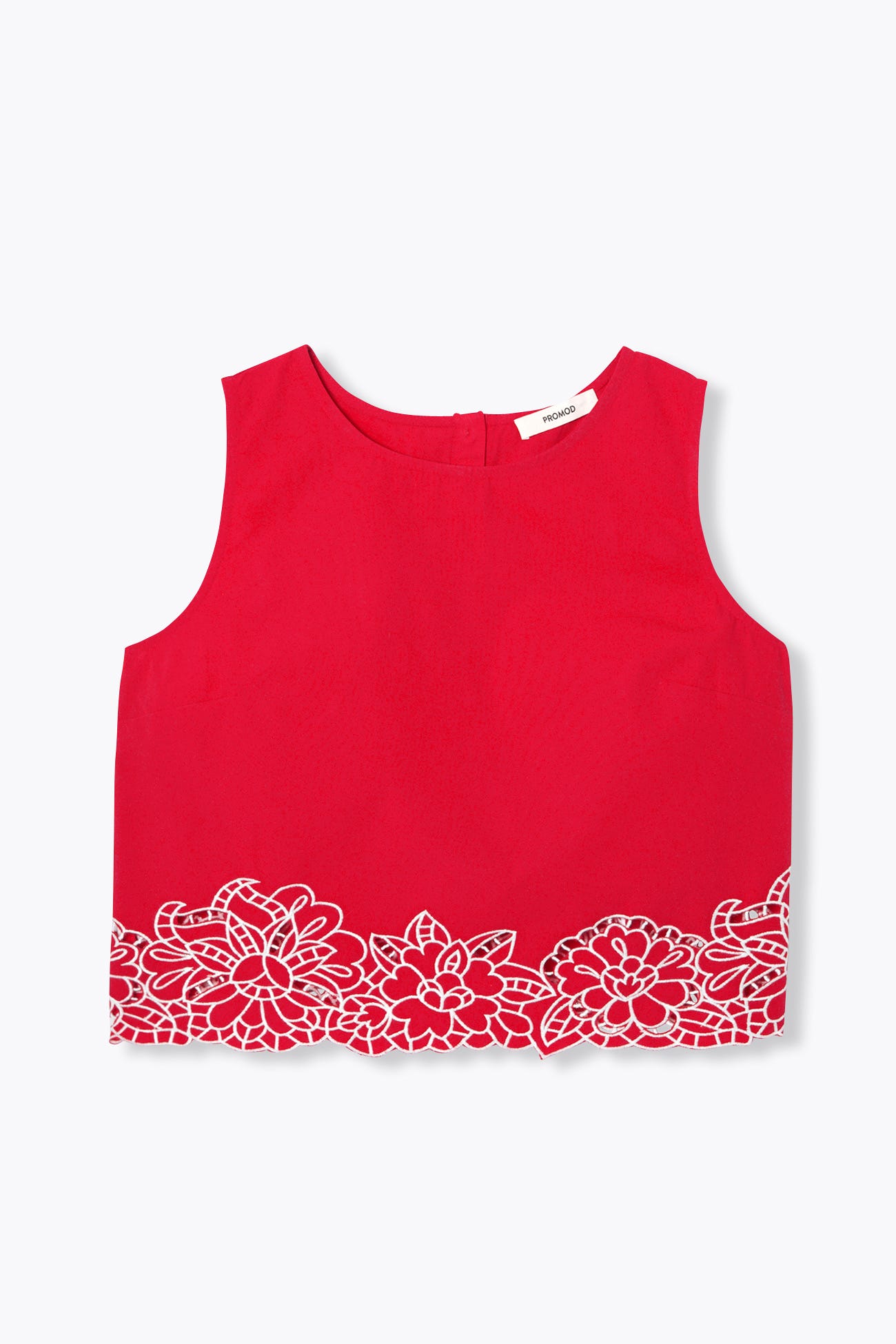 Top court brodé Femme