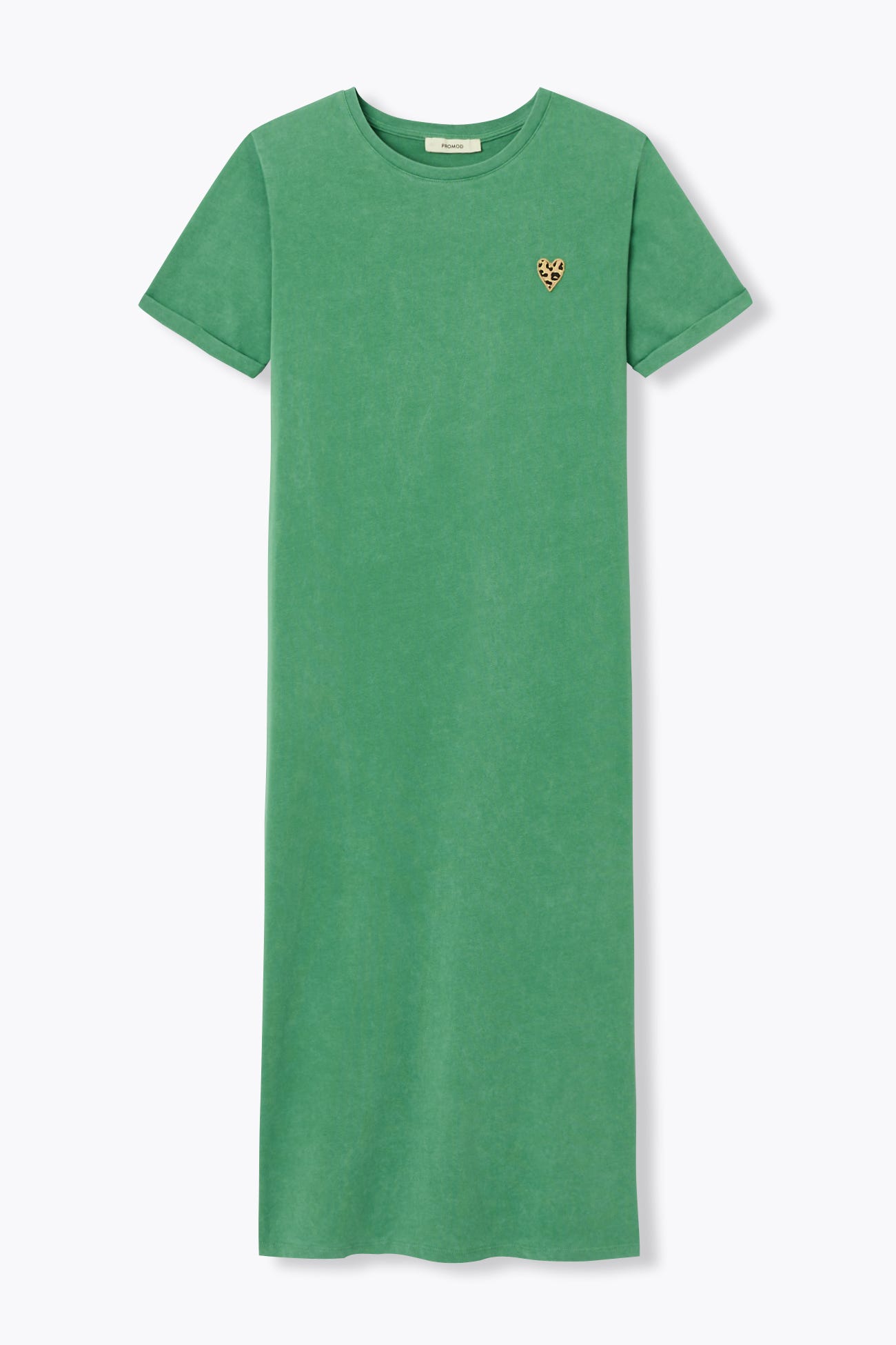 Robe longue coeur léopard