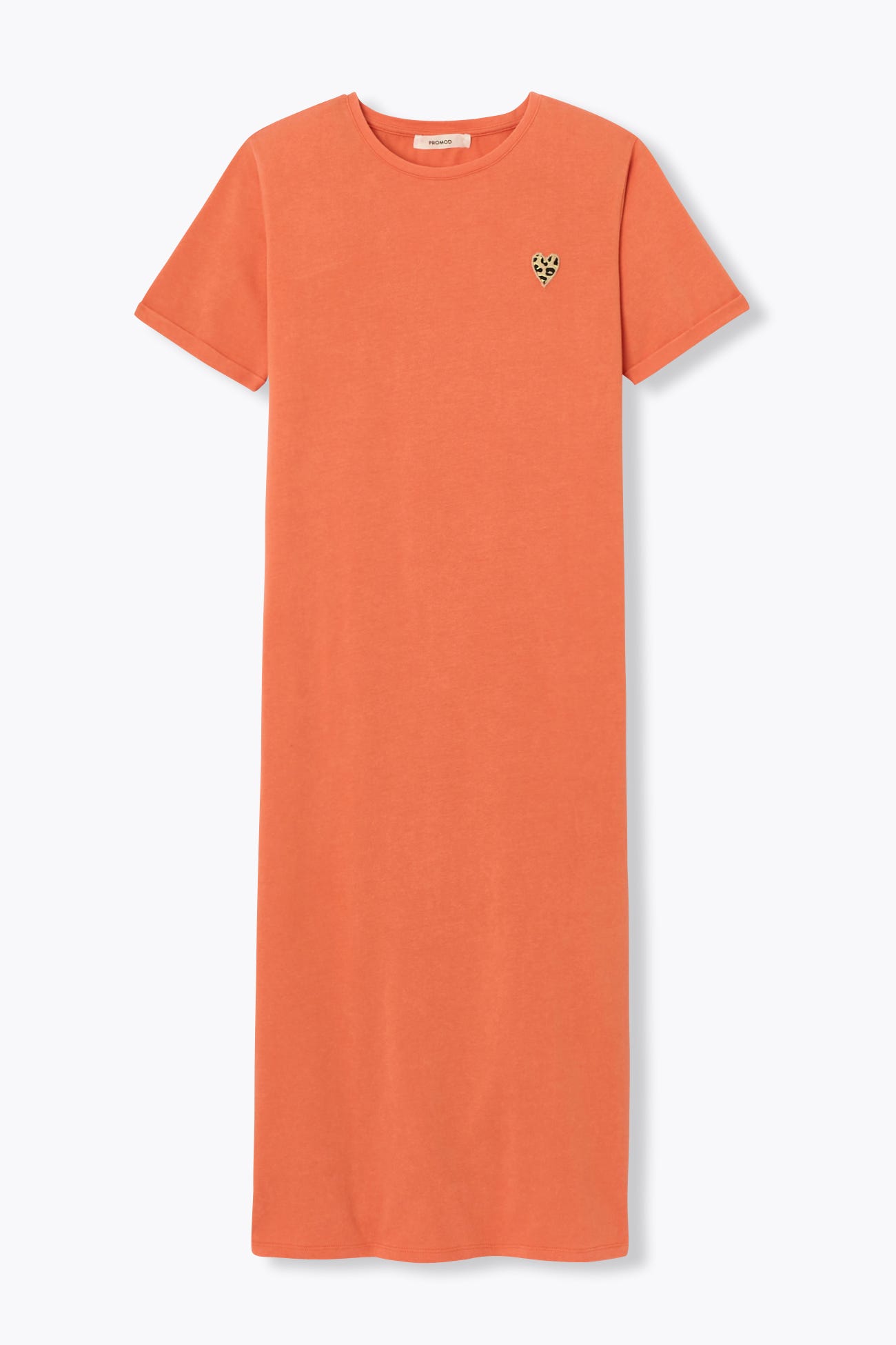 Robe longue coeur léopard