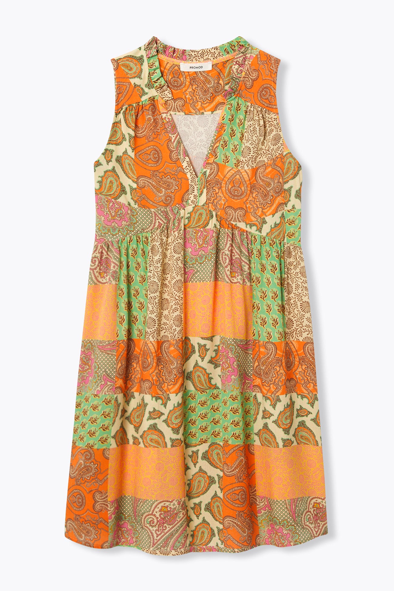 Robe courte motif patchwork