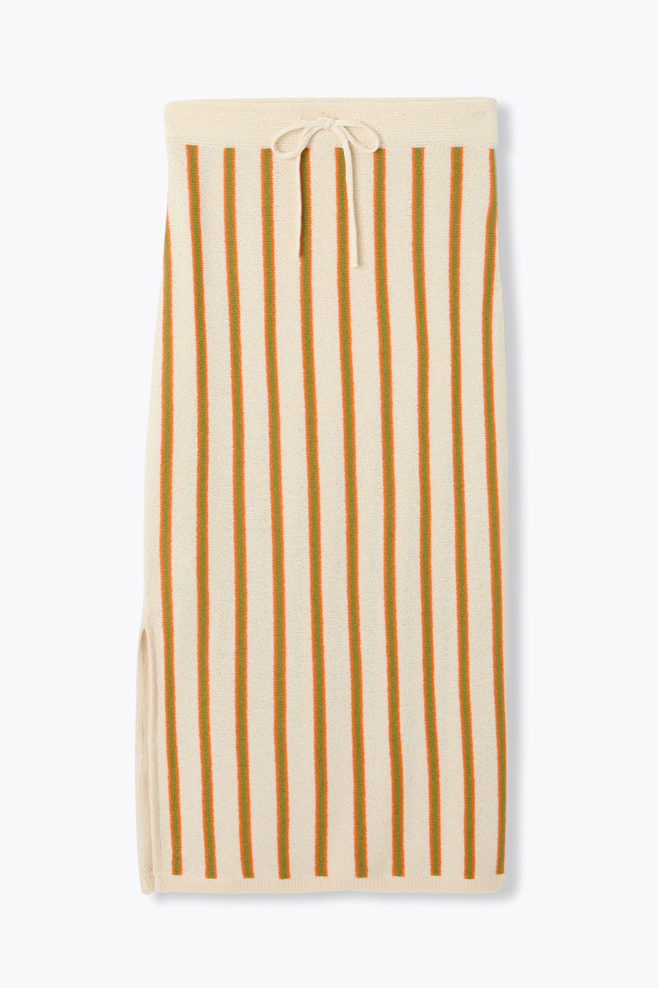 Long knit skirt - Multicolour stripes