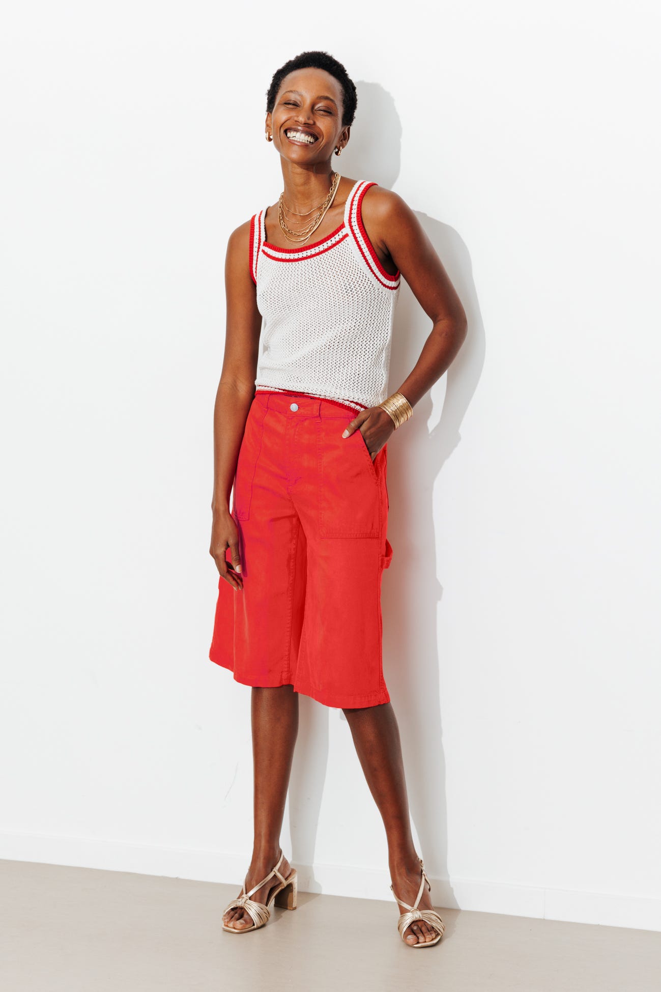 Weite Canvas-Bermuda