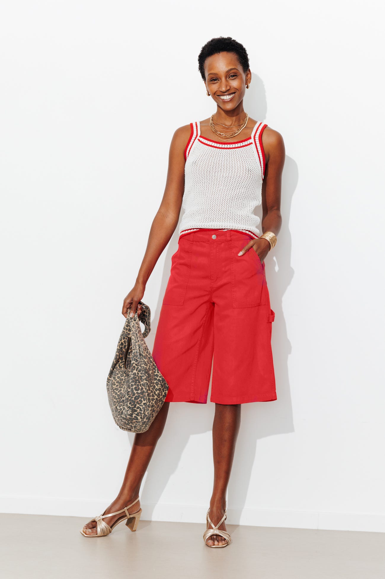 Weite Canvas-Bermuda