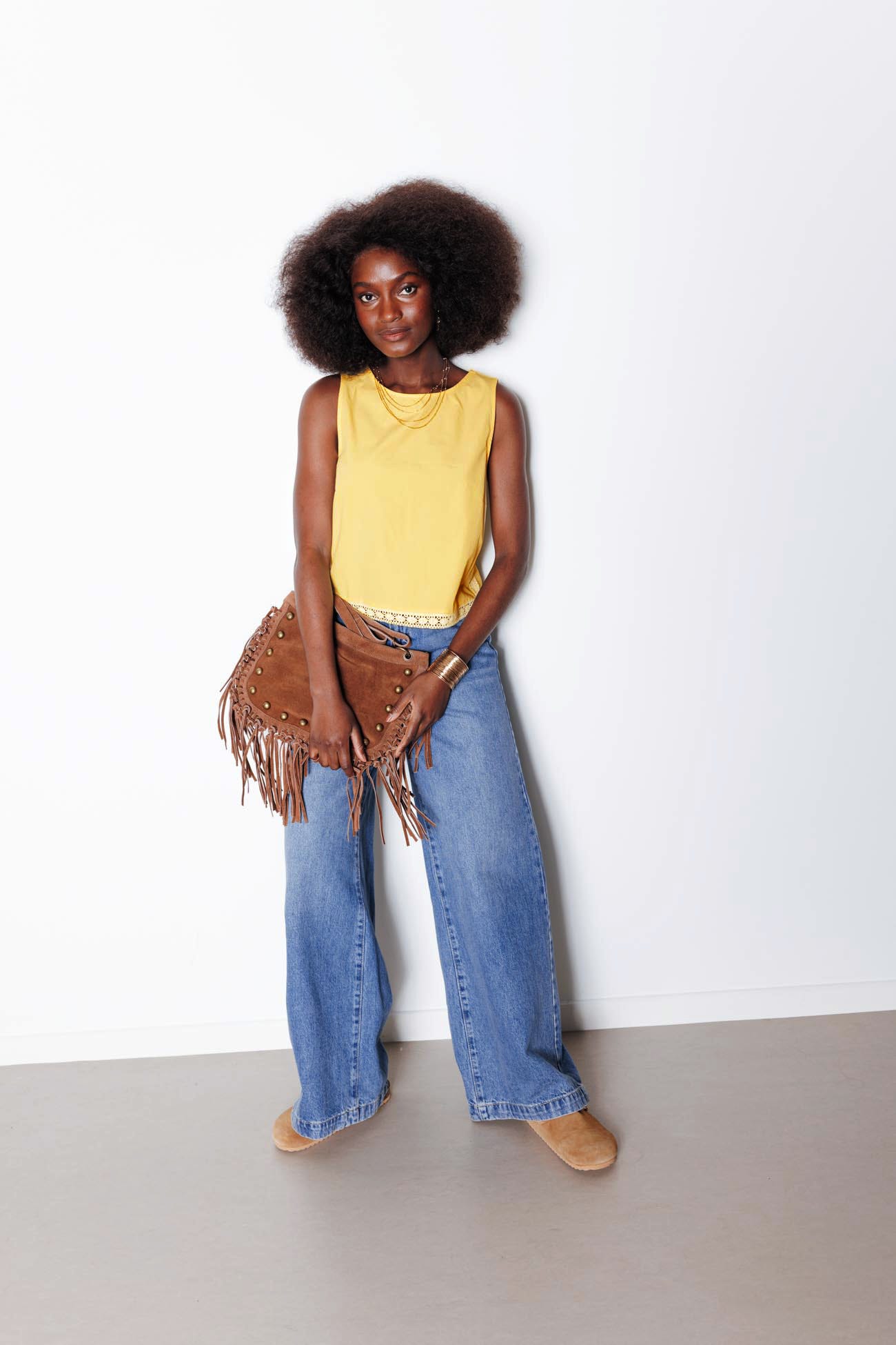 Top détail crochet Femme