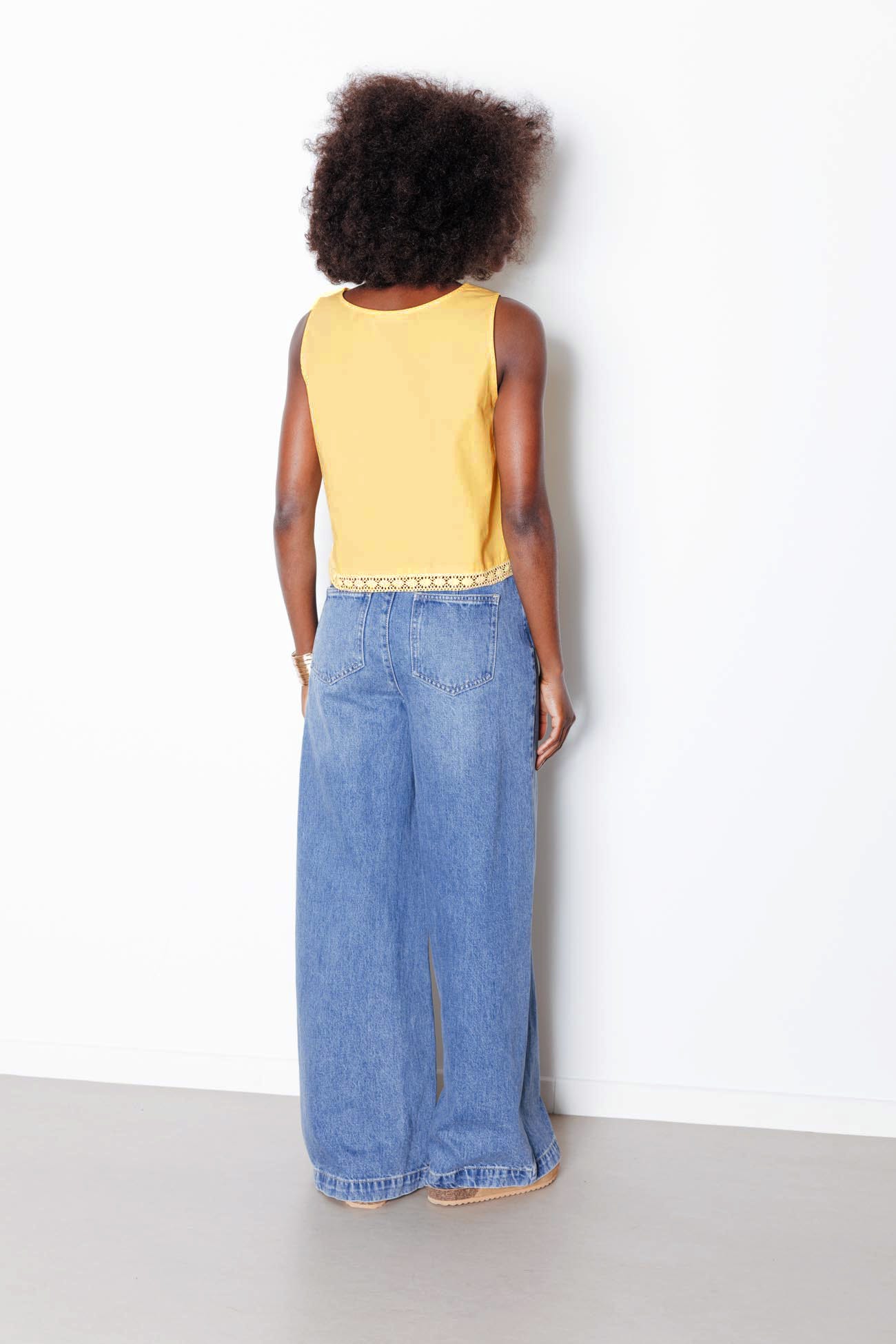 Top détail crochet Femme