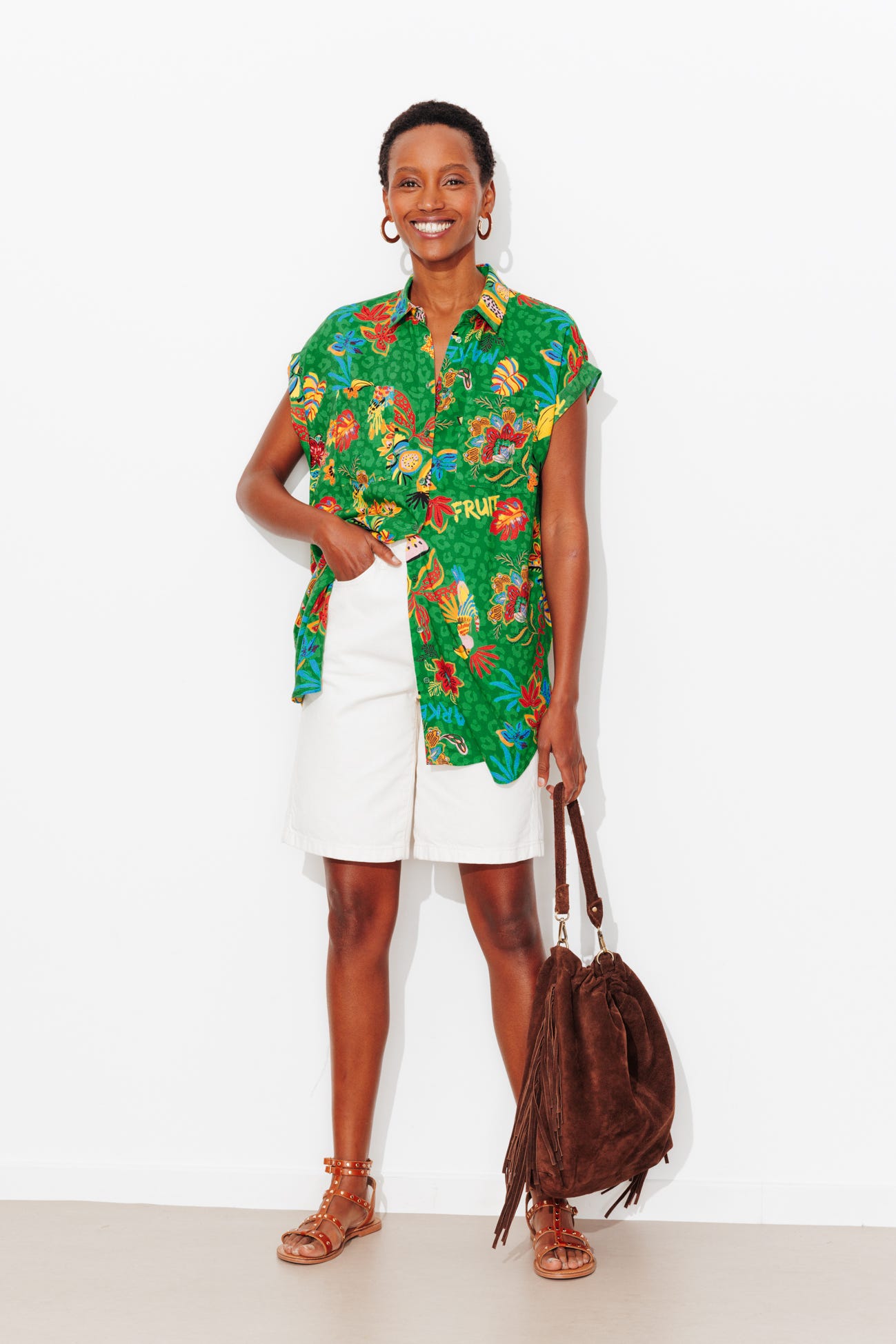 Longue chemise manches courtes