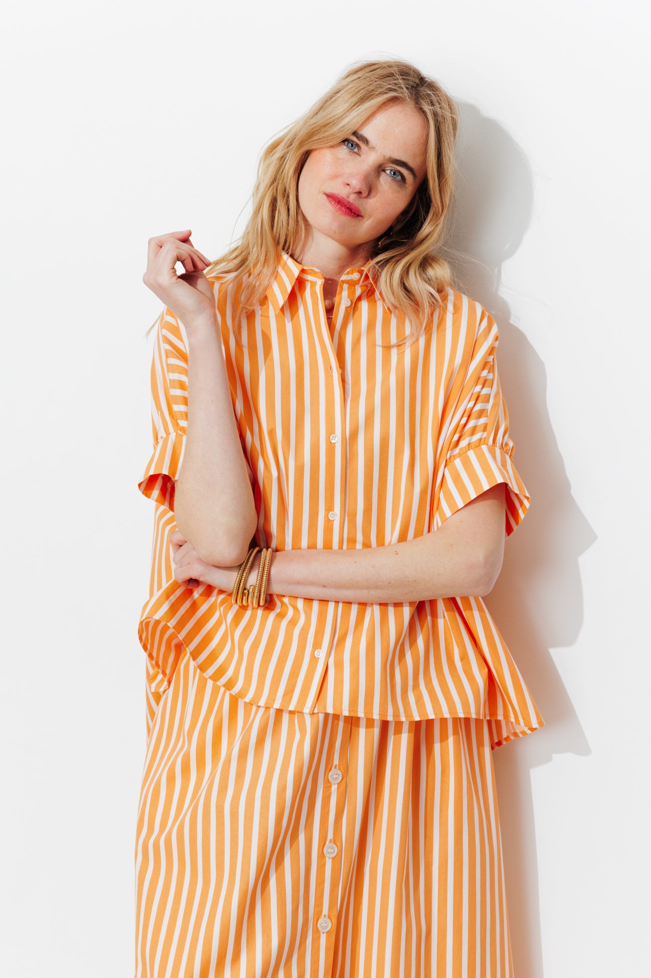 Chemise rayée oversize Femme