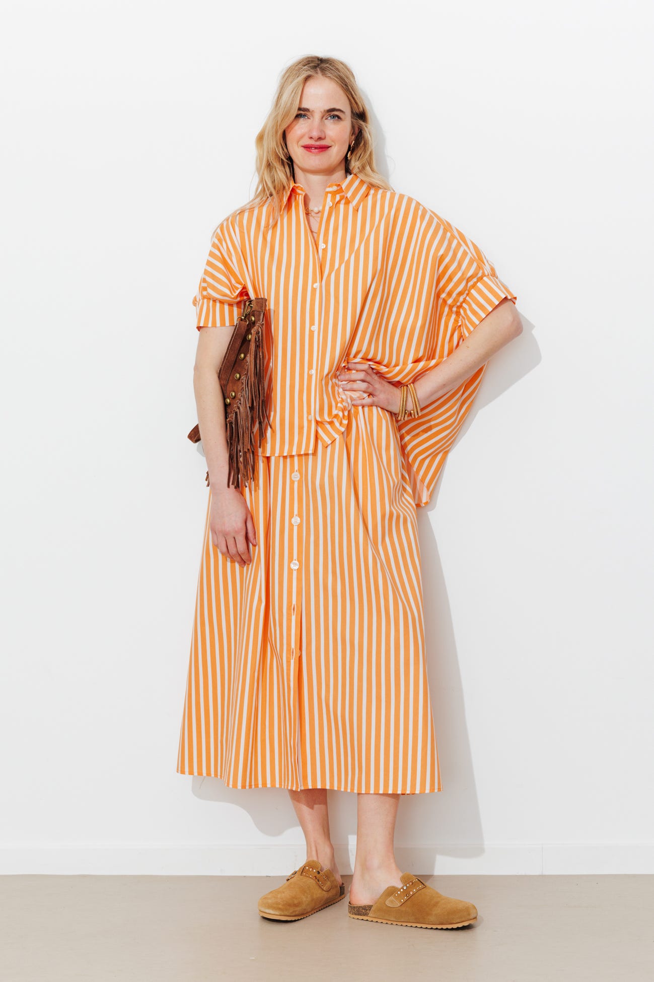 Chemise rayée oversize Femme
