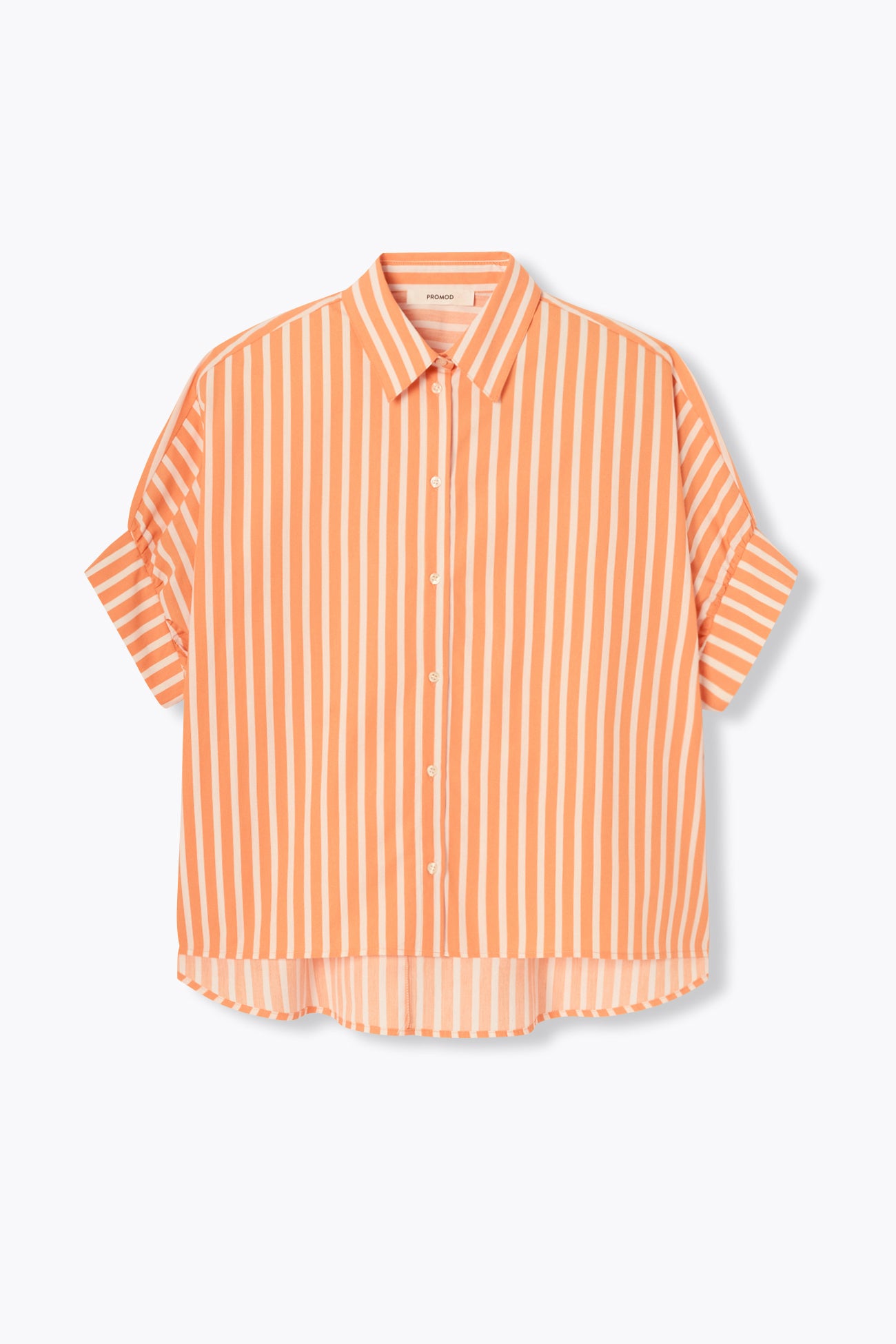 Oversized striped shirt - Orange stripes