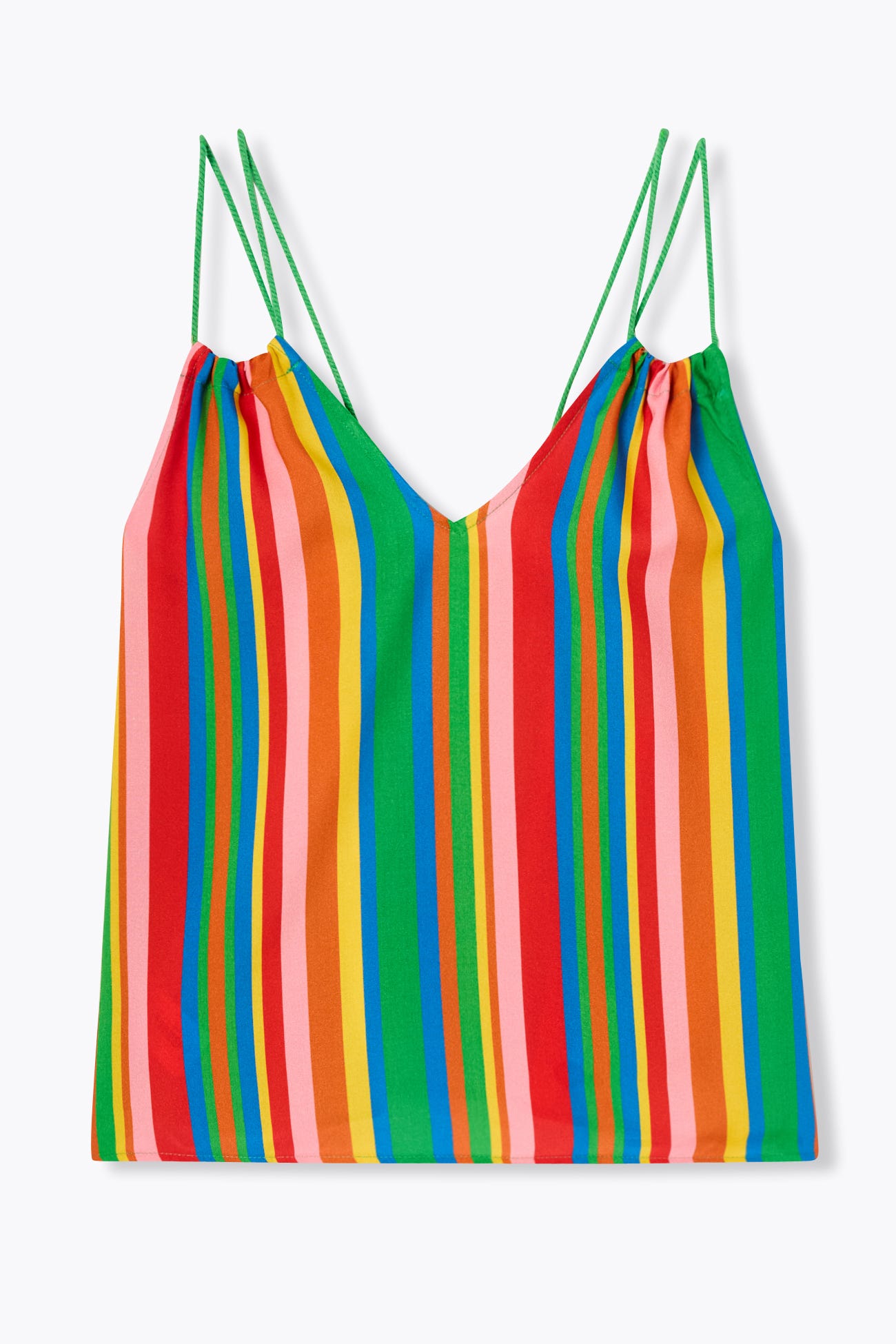 Top rayé à bretelles nouées