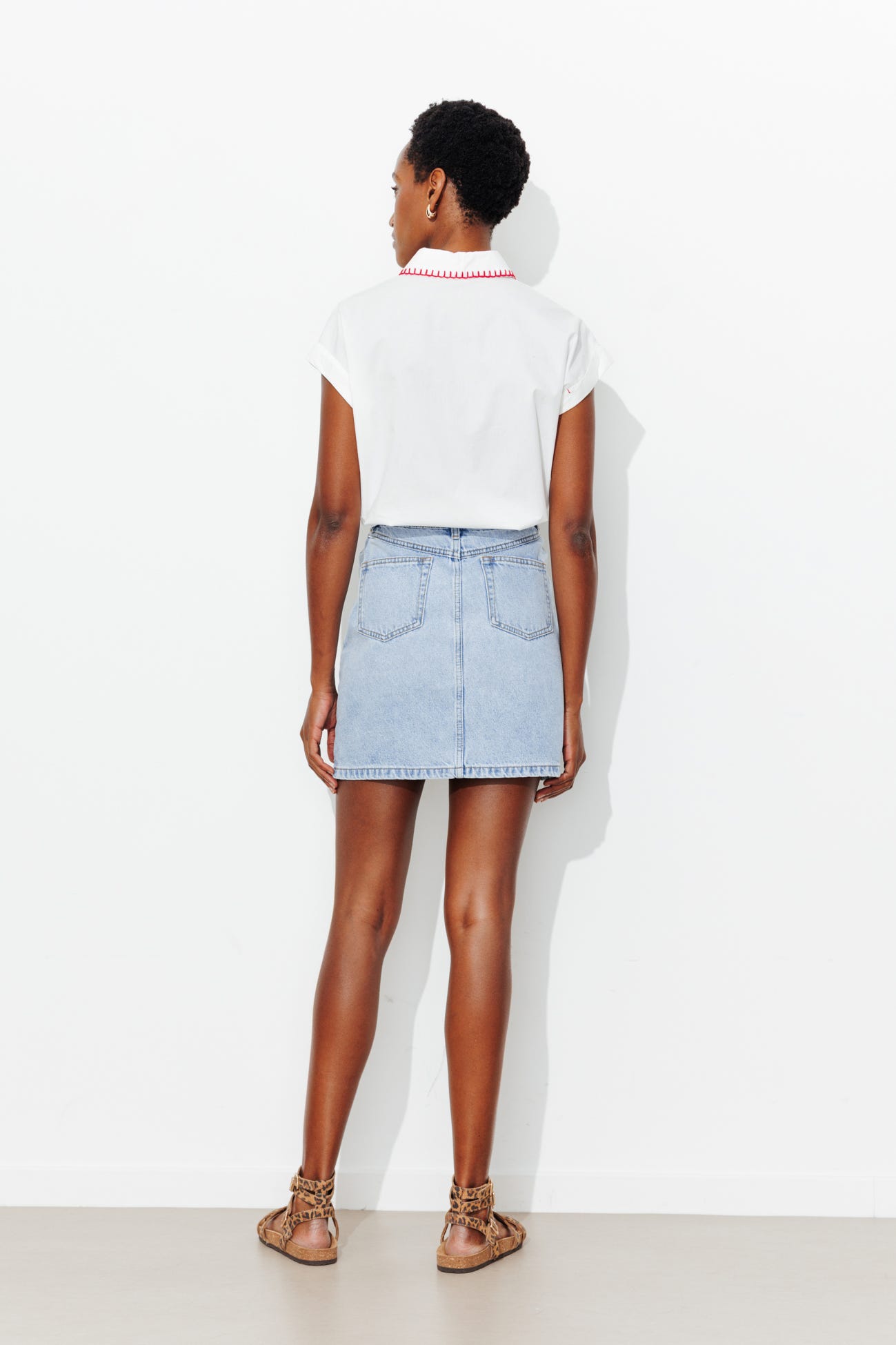 Embroidered cotton shirt