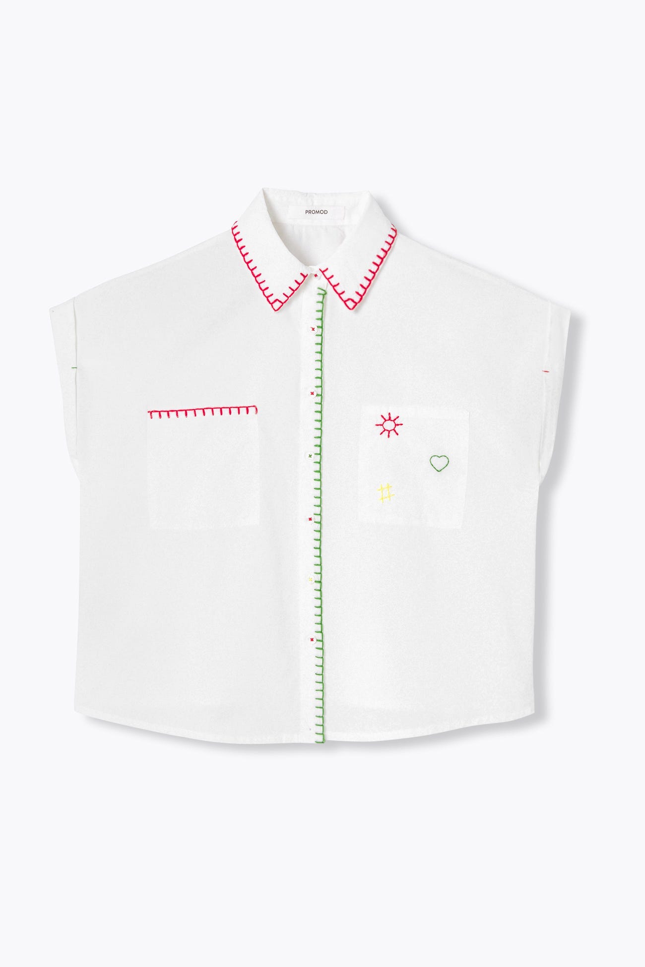 Embroidered cotton shirt