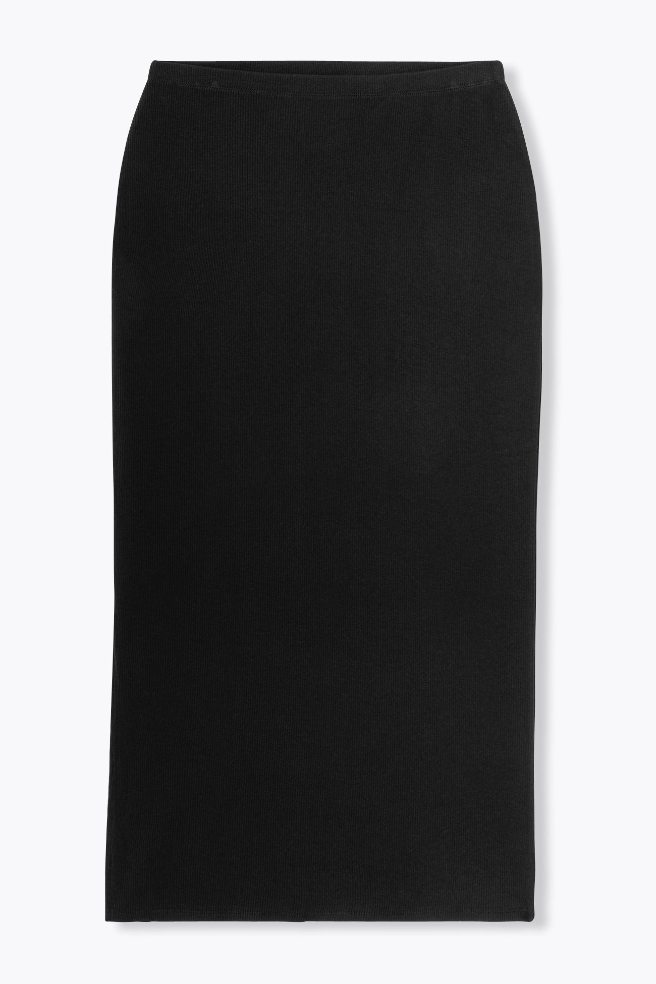 Falda midi punto canalé